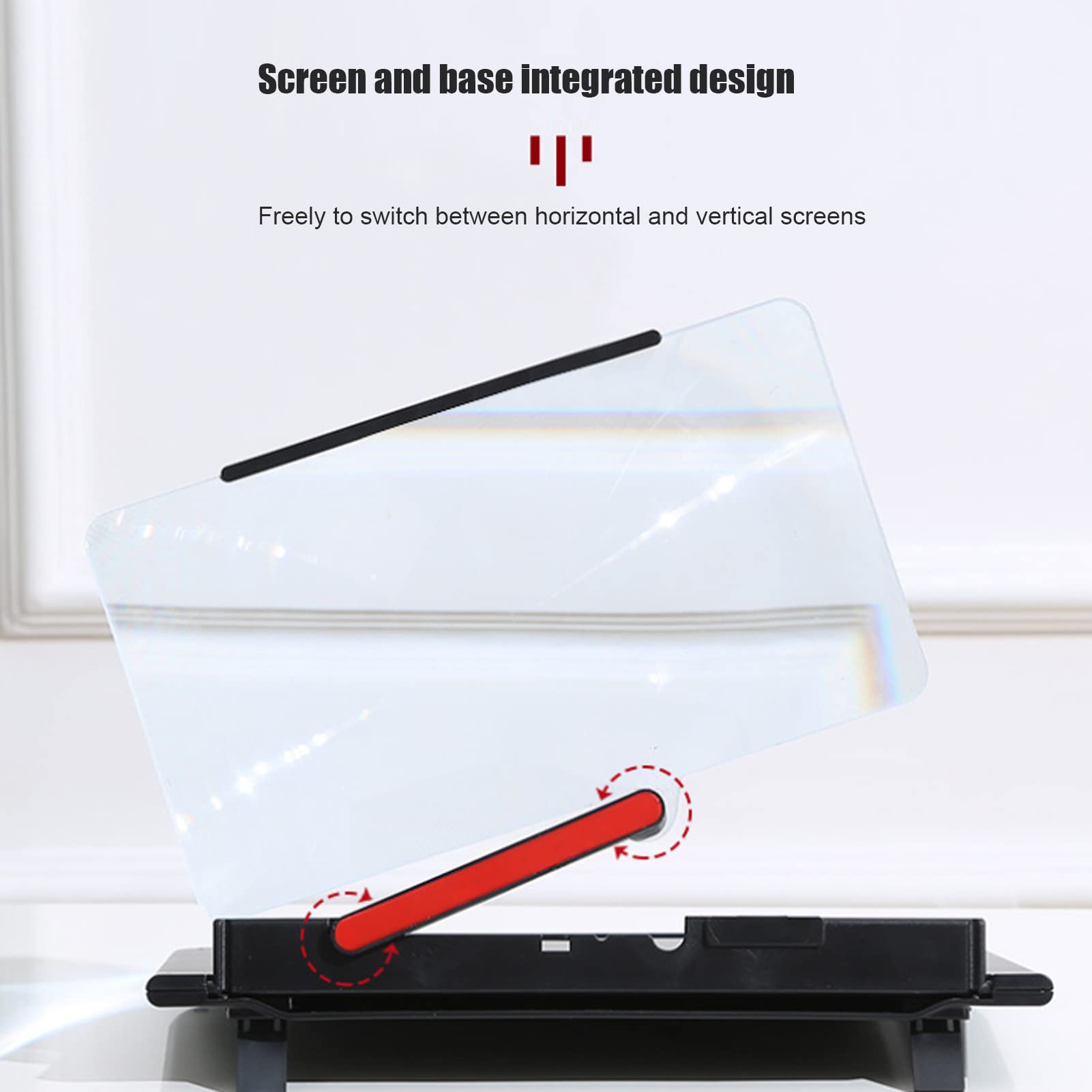 3D HD 12 Inch Foldable Phone Screen Amplifier - Horizontal & Vertical Screen Magnifier with Stand for Movies, Videos & Games | Perfect for Home Entertainment & Travel