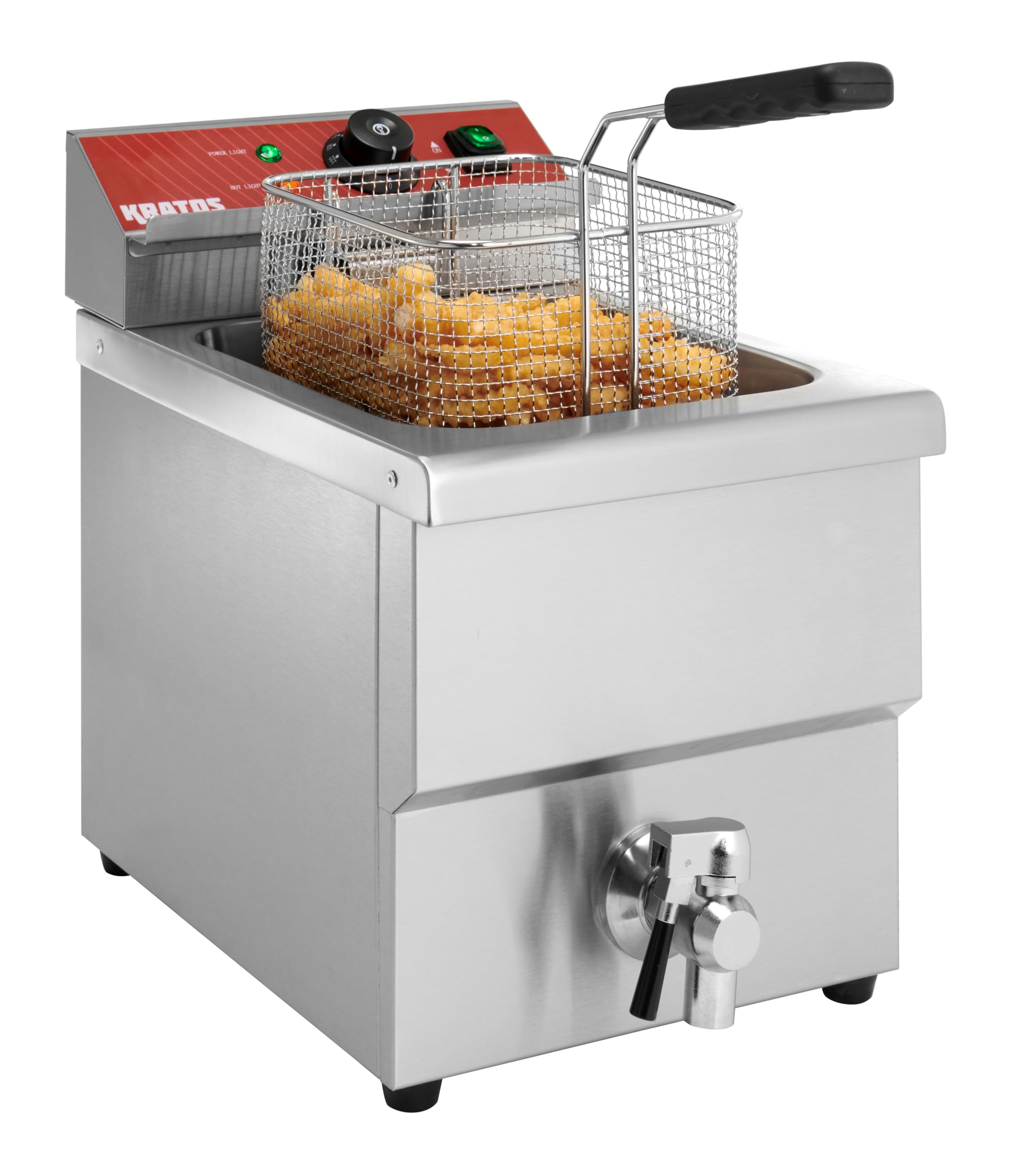 Kratos 29Y-015 Commercial Electric Countertop Fryer - 15 lb Capacity, 208/240V, 3500W, 1 Basket - Perfect for Restaurants, Food Trucks & Catering Businesses