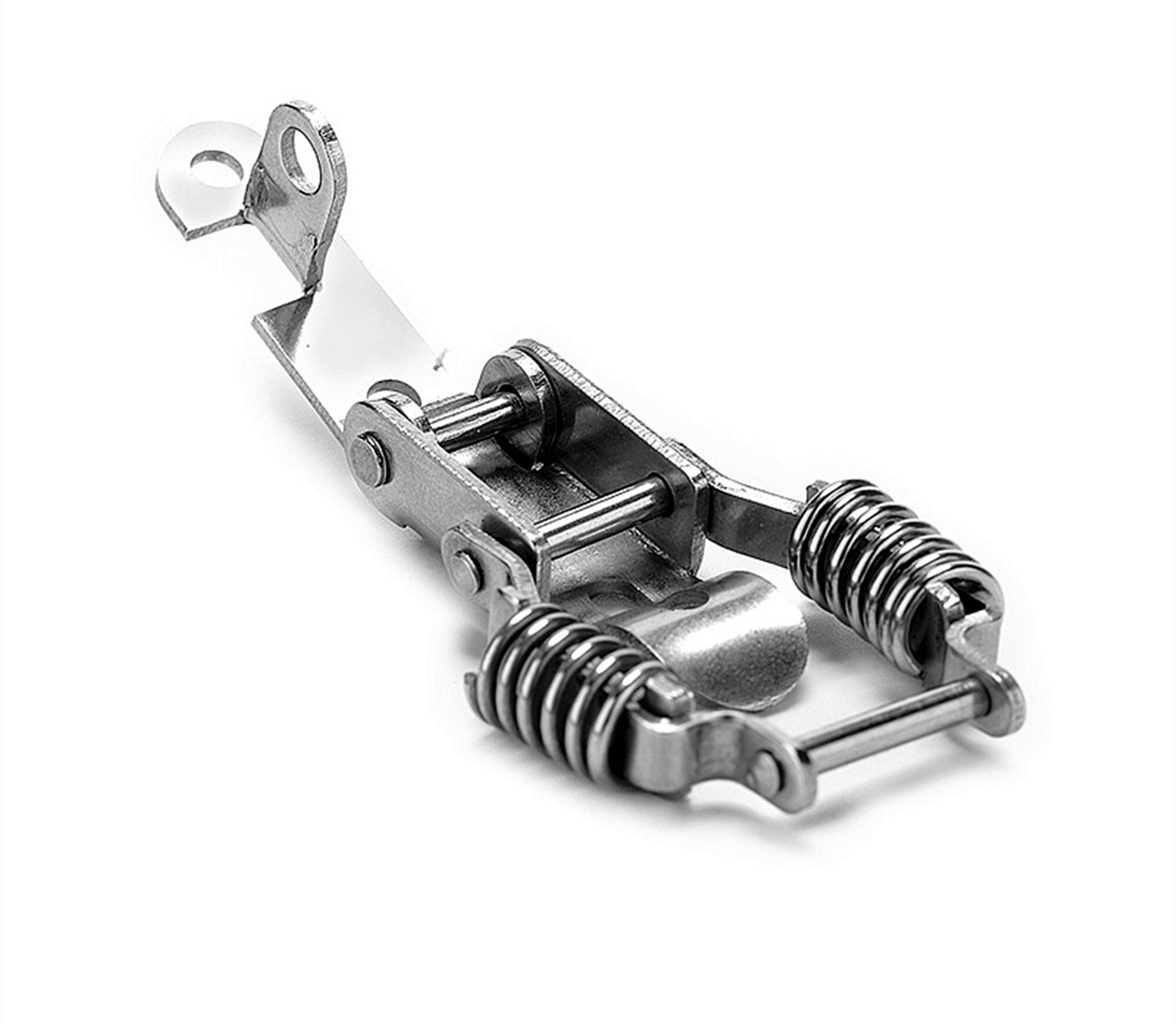 90 Degrees Stainless Steel 304 Toolbox Toggle Latch with Compression Spring - Secure Locking Hasp Catch Clamp with Keyhole & Screws (Small Size) - Ideal for Toolboxes, Cabinets, Storage Cases & Industrial Equipment Protection