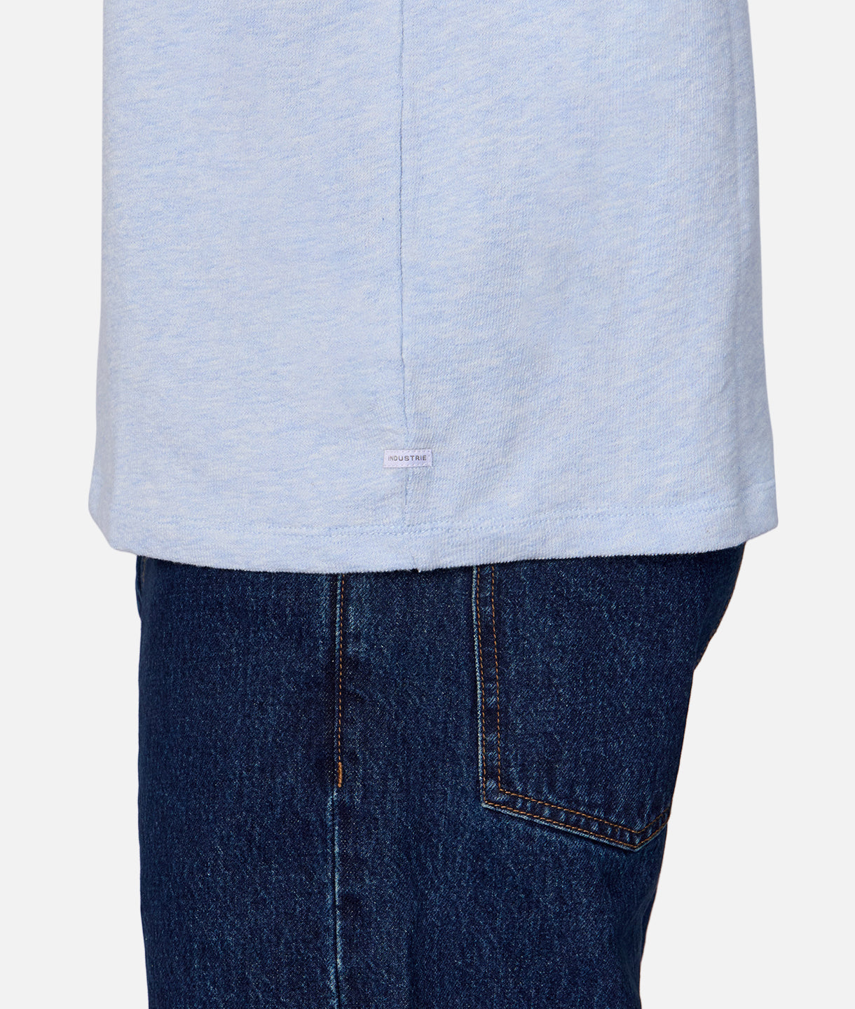 Henderson Boucle Tee Sky Marle - Soft Knit Short Sleeve Top for Women | Casual Wear, Office Outfits & Weekend Style