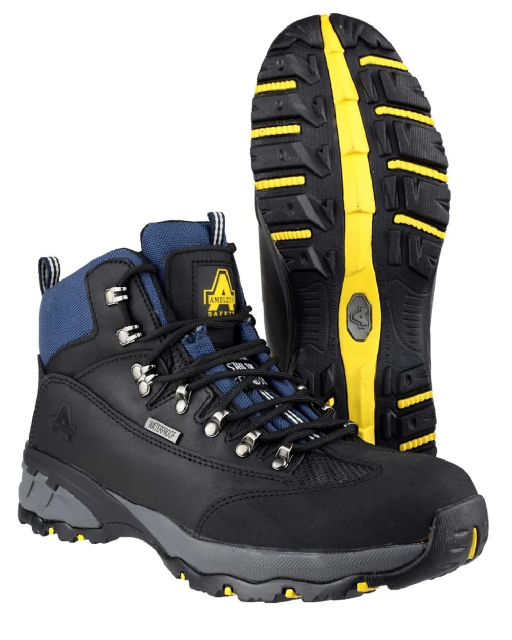 Amblers FS161 Men's Waterproof S3 SRC Safety Work Boots - Slip Resistant & Steel Toe for Construction, Warehouse & Outdoor Work