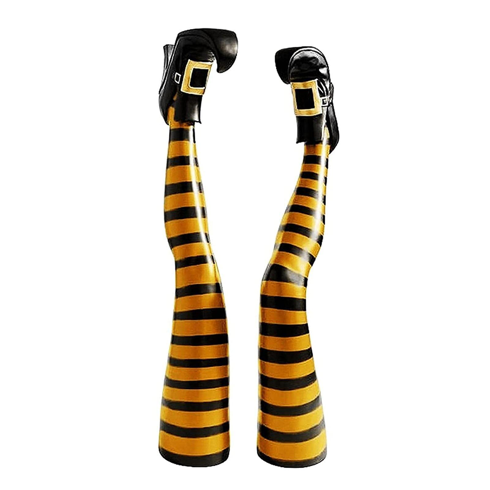 Leihou Halloween Wicked Witch Legs Decor - Spooky Witch Legs Prop for Outdoor Yard, Garden & Patio - Best Halloween Party Decoration Accessories - Perfect for Haunted House, Trick-or-Treat Displays & Halloween Festivities