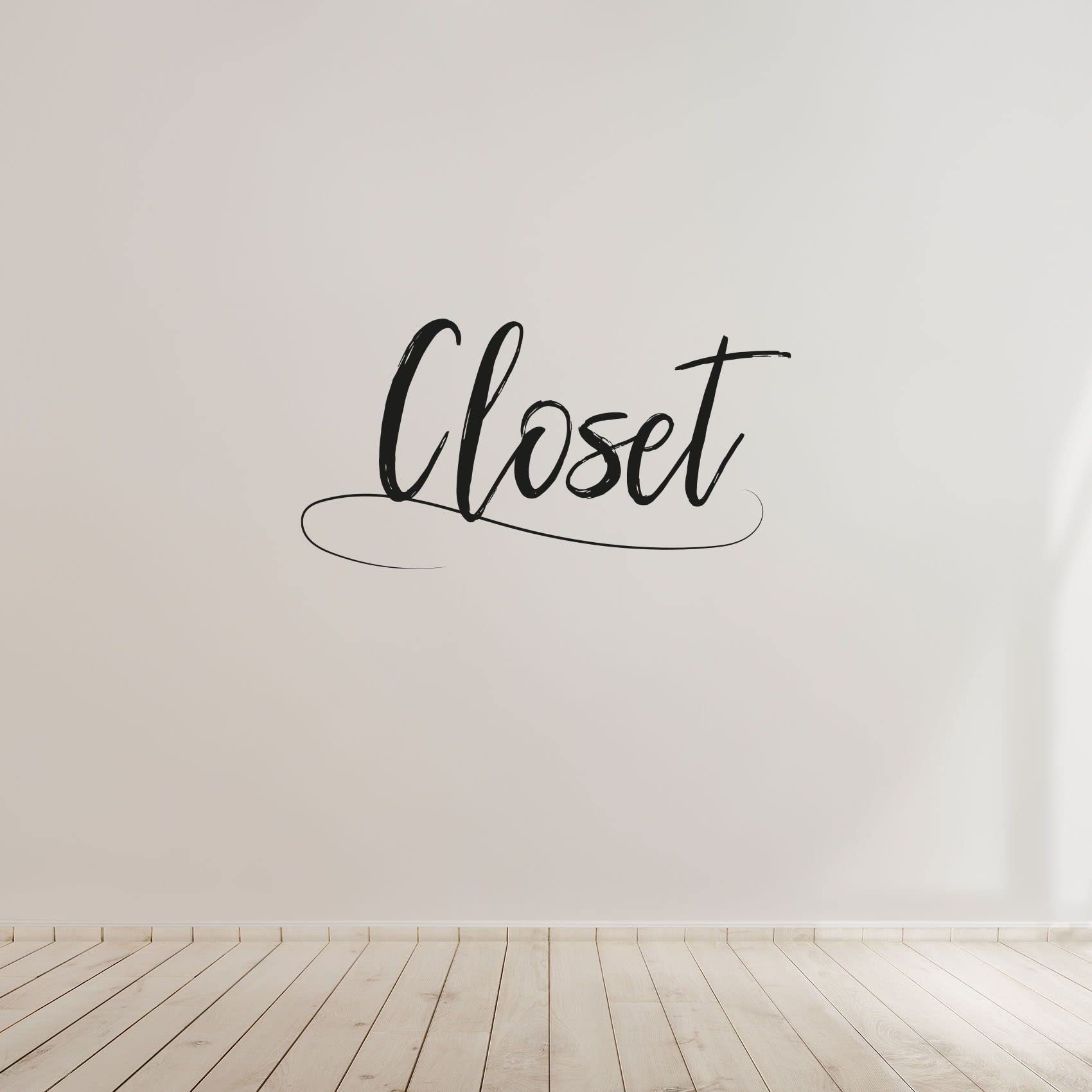 12x30 Inch Vinyl Wall Art Decal - Shoe Closet Storage Organizer, Dresser & Wardrobe Cabinet Label for Home Dressing Room - Perfect for Bedroom, Walk-in Closet & Nursery Organization