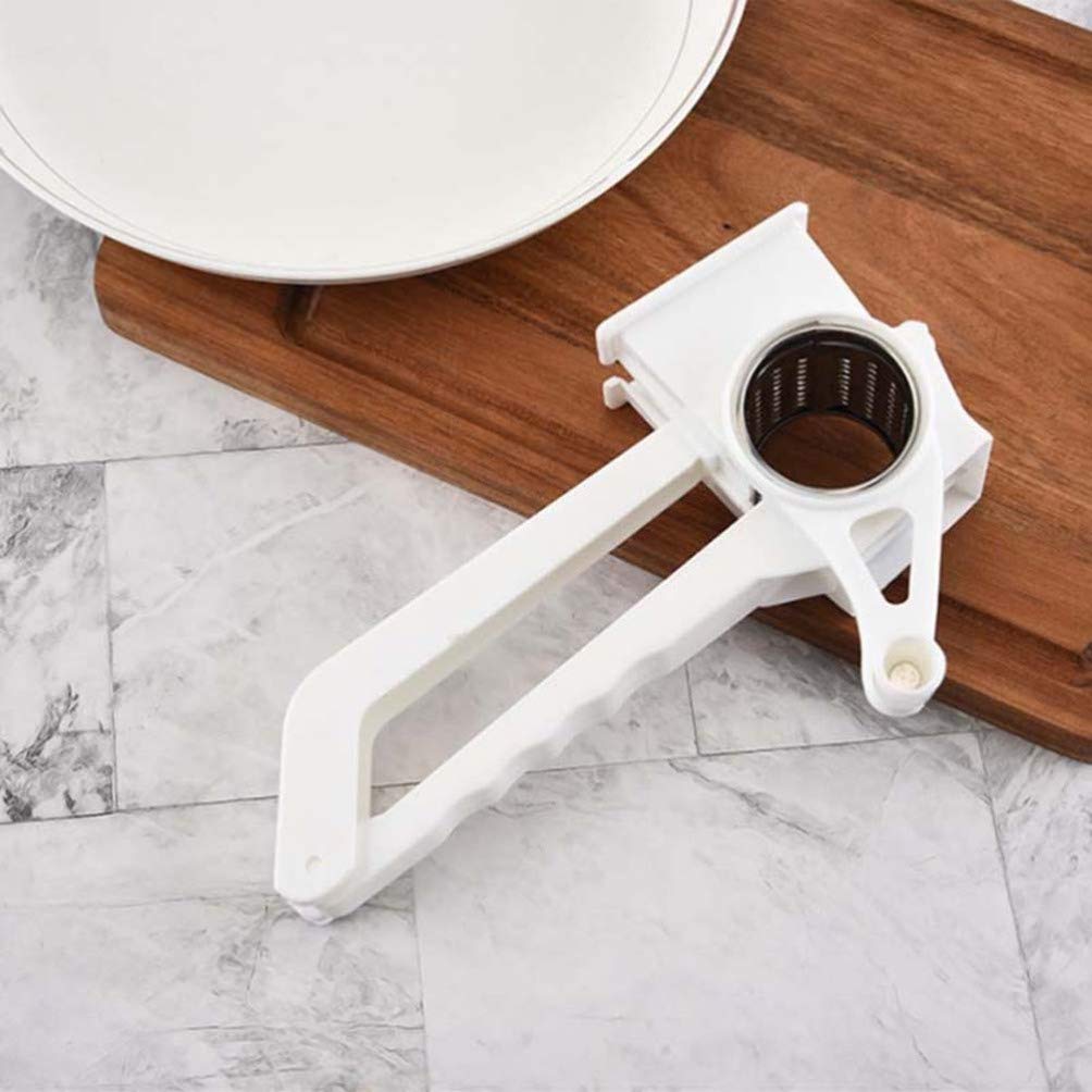 Hemoton Rotary Cheese Grater - 1pc Handheld Cheese Slicer & Shredder with Crank Handle, Multi-Purpose Kitchen Tool for Grating Cheese, Carrots & Vegetables - Perfect for Pizza, Pasta & Salad Prep