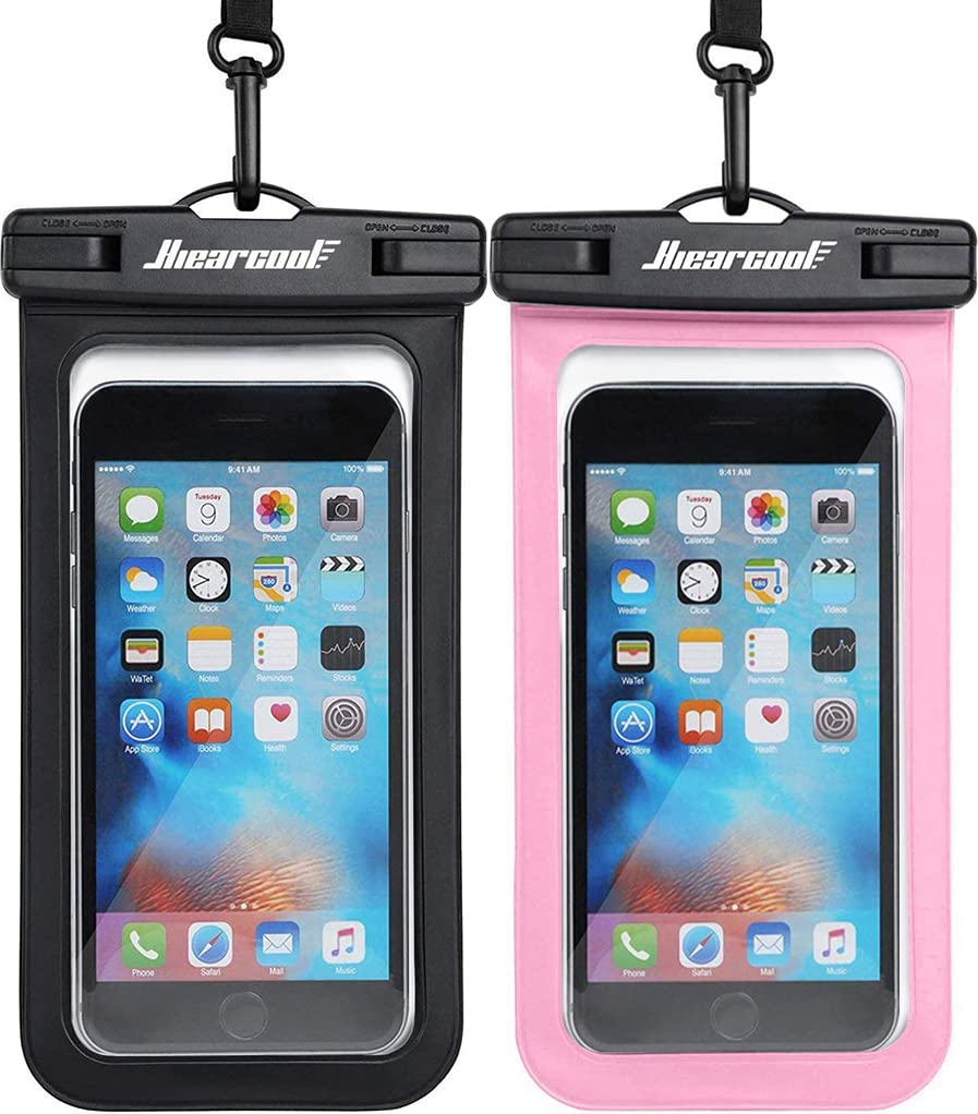 Hiearcool Universal Waterproof Phone Pouch Case - IPX8 Certified for iPhone 16/15/14/13 Pro Max/XS/Plus & Samsung Galaxy S22 (Up to 8.3