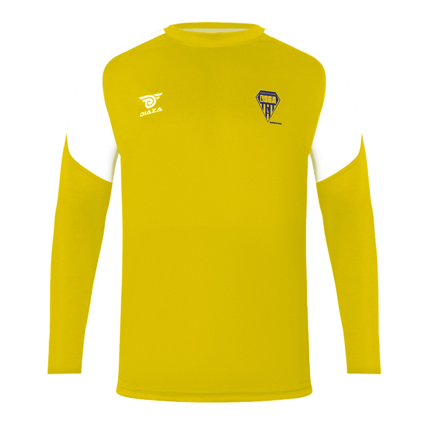 Diamond State Academy Long Sleeve Training Shirt - Yellow Performance Workout Top for Gym, Running & Athletic Activities