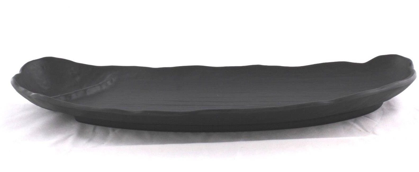 Black Melamine Sushi Plates Set of 20 - 12.4