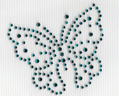 Hot Fix Rhinestone Iron-On Transfer - Emerald Green for DIY Clothing, Costumes & Fashion Accessories | Perfect for Dresses, Jackets & Hats