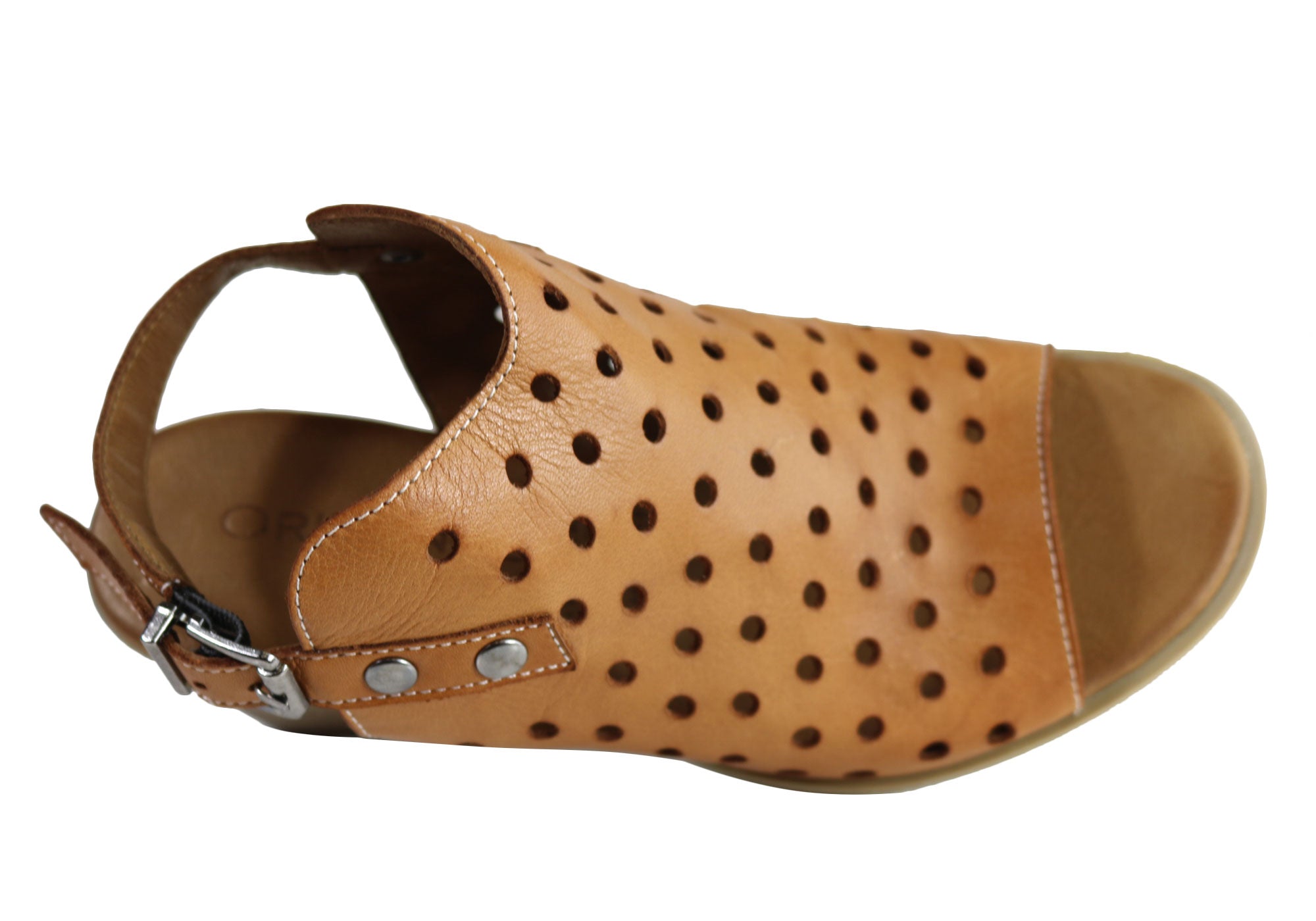 Orizonte Gracie Women's European Leather Comfortable Mid Heel Sandals - Stylish & Supportive for Work, Weddings & Summer Outings