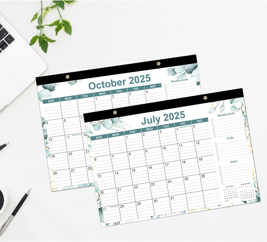 2025-2026 18-Month Desk Calendar | July 2025 - December 2026 | Thick Paper 17