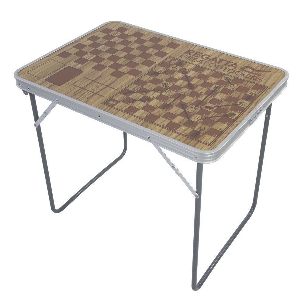 RCE153 700 Unisex Adult Folding Camping Table - Portable Picnic Table for Outdoor Adventures, Hiking, Backpacking & Beach Trips - Lightweight & Durable (Brown)