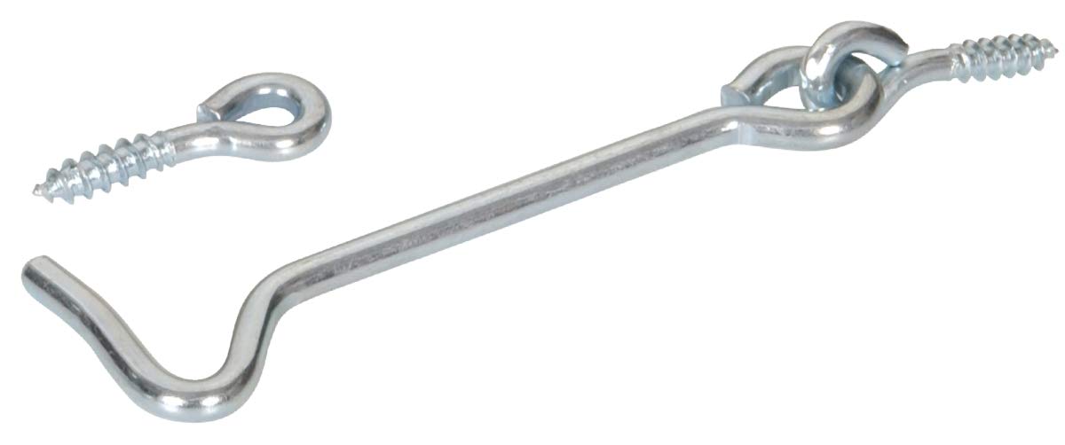 Heavy Duty Zinc Gate Hook & Eye Latches - 6.6 Inch, Rust-Resistant Metal Hooks for Fences, Gates & Barn Doors - Secure Outdoor & Farm Use