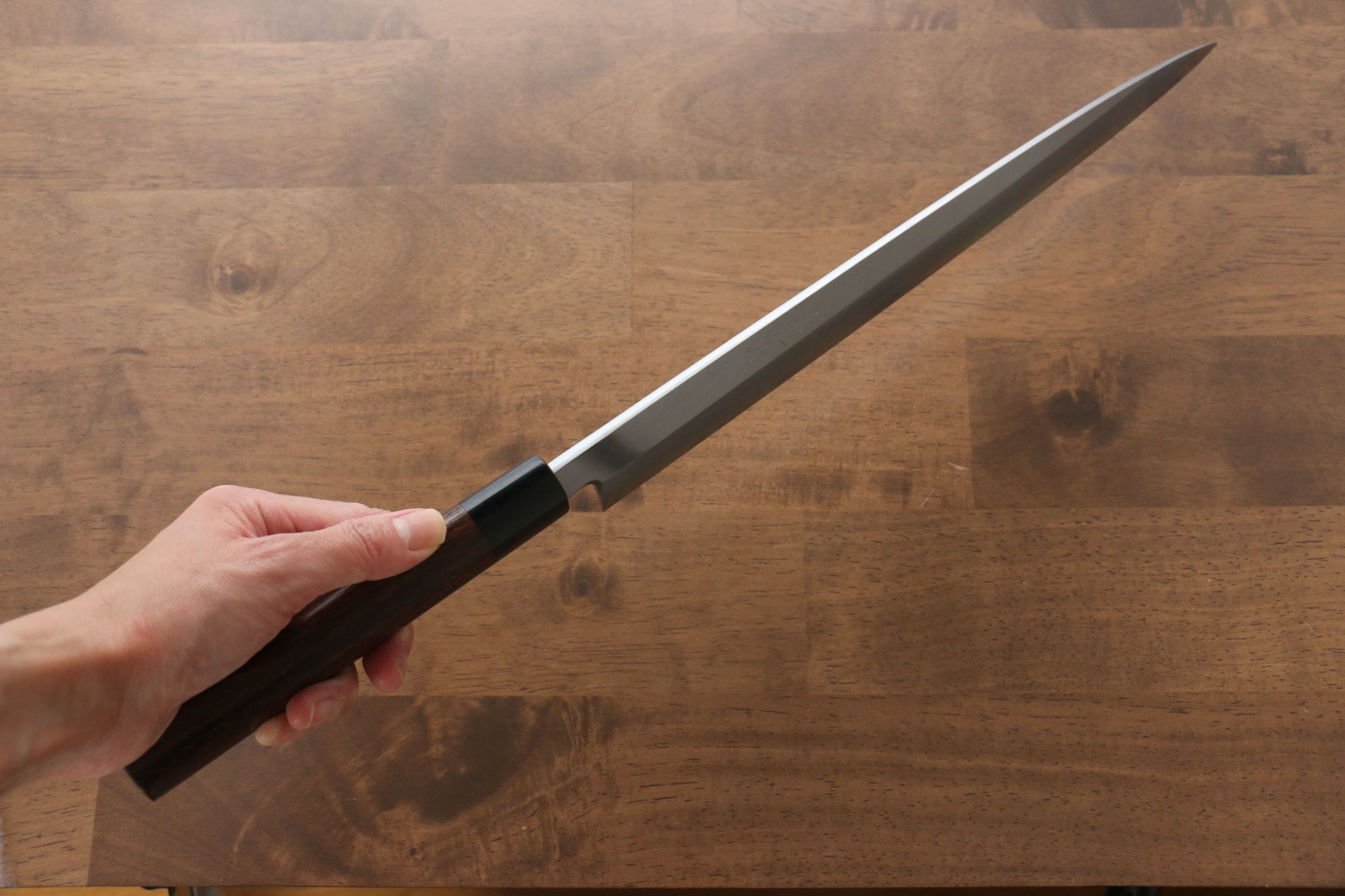 Premium Jikko White Steel No.2 Yanagiba Sushi Knife 300mm - Japanese Shitan Handle - Professional Sashimi & Sushi Chef's Knife for Precision Cutting & Food Presentation