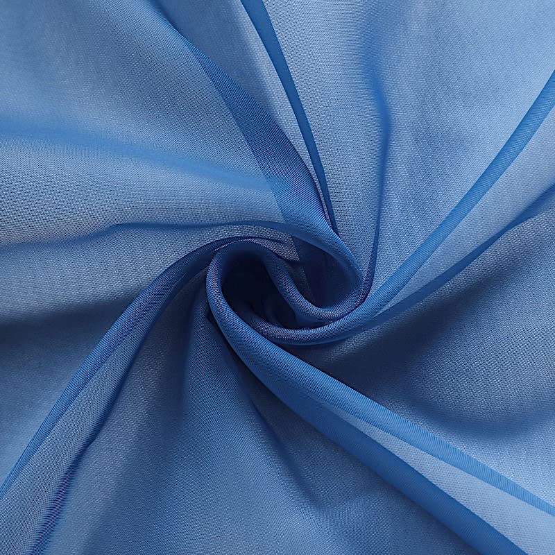 50 Royal Blue Extra Wide Premium Chiffon Chair Sashes - Elegant Wedding Chair Bows for Ceremony & Reception Decorations - Perfect for Bridal Showers, Banquets and Party Decor Supplies