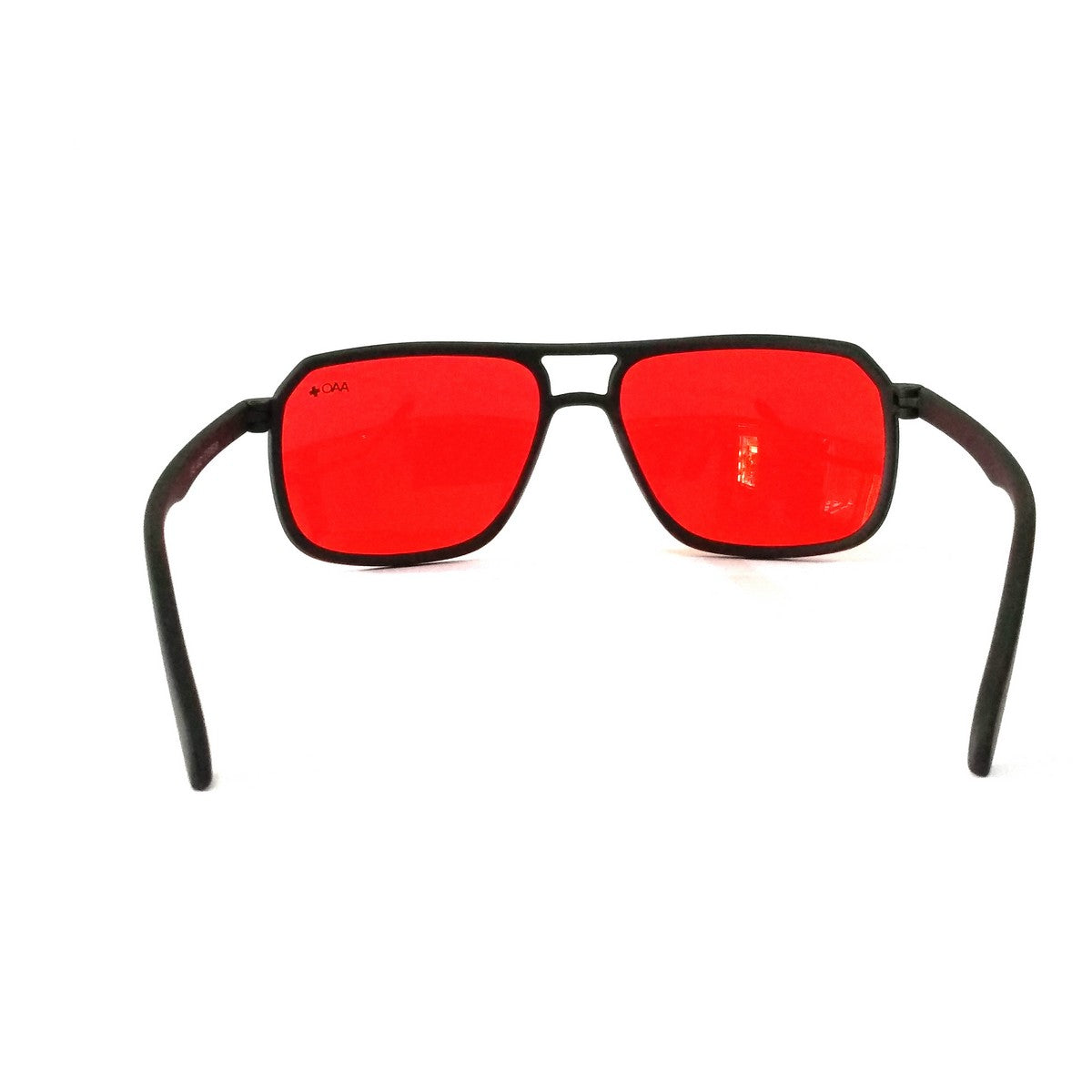 Stylish Red Lens Rectangle Sunglasses for Men & Women - UV Protection Fashion Shades - Perfect for Driving, Beach, and Outdoor Activities