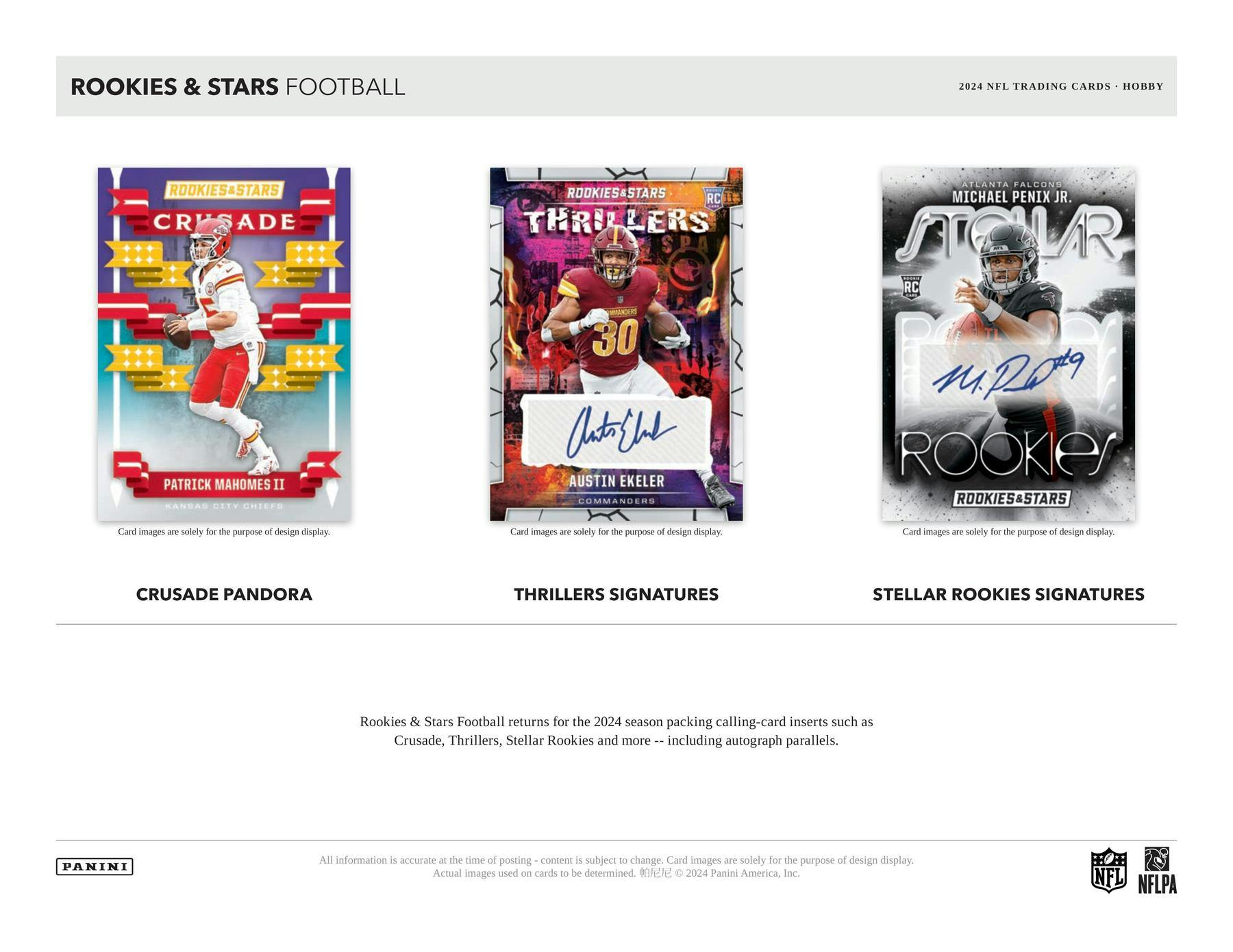 2024 Panini Rookies & Stars Football Hobby Box - 24 Packs with Autograph & Memorabilia Cards - Perfect for Collectors, Fantasy Football Fans & Sports Enthusiasts