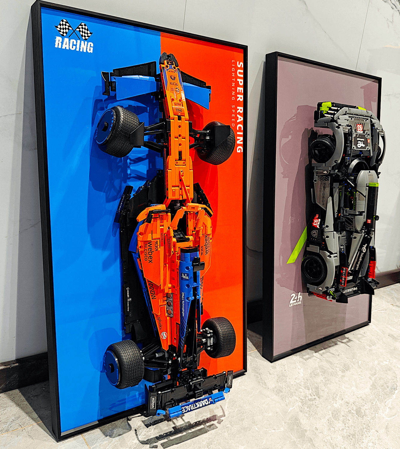 LEGO Technic McLaren Formula 1 Race Car Display Frame - Wall Mounted Showcase for 42141 Model - Perfect for Home Office, Game Room & Collector's Display