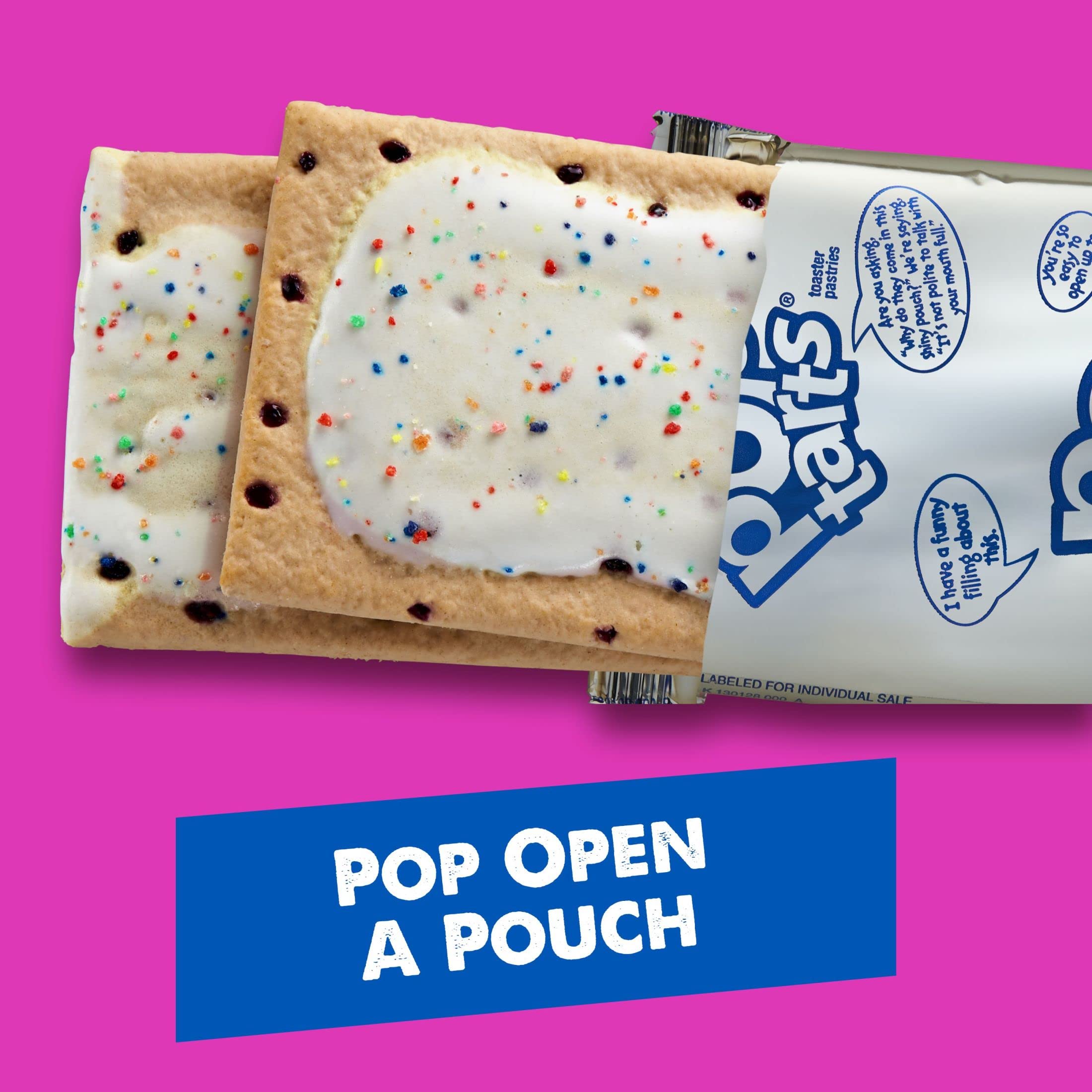 Frosted Blueberry Pop-Tarts Toaster Pastries - 64 Count (Pack of 5) | Breakfast Foods & Kids Snacks | Perfect for School Lunches, Quick Breakfasts & After-School Treats