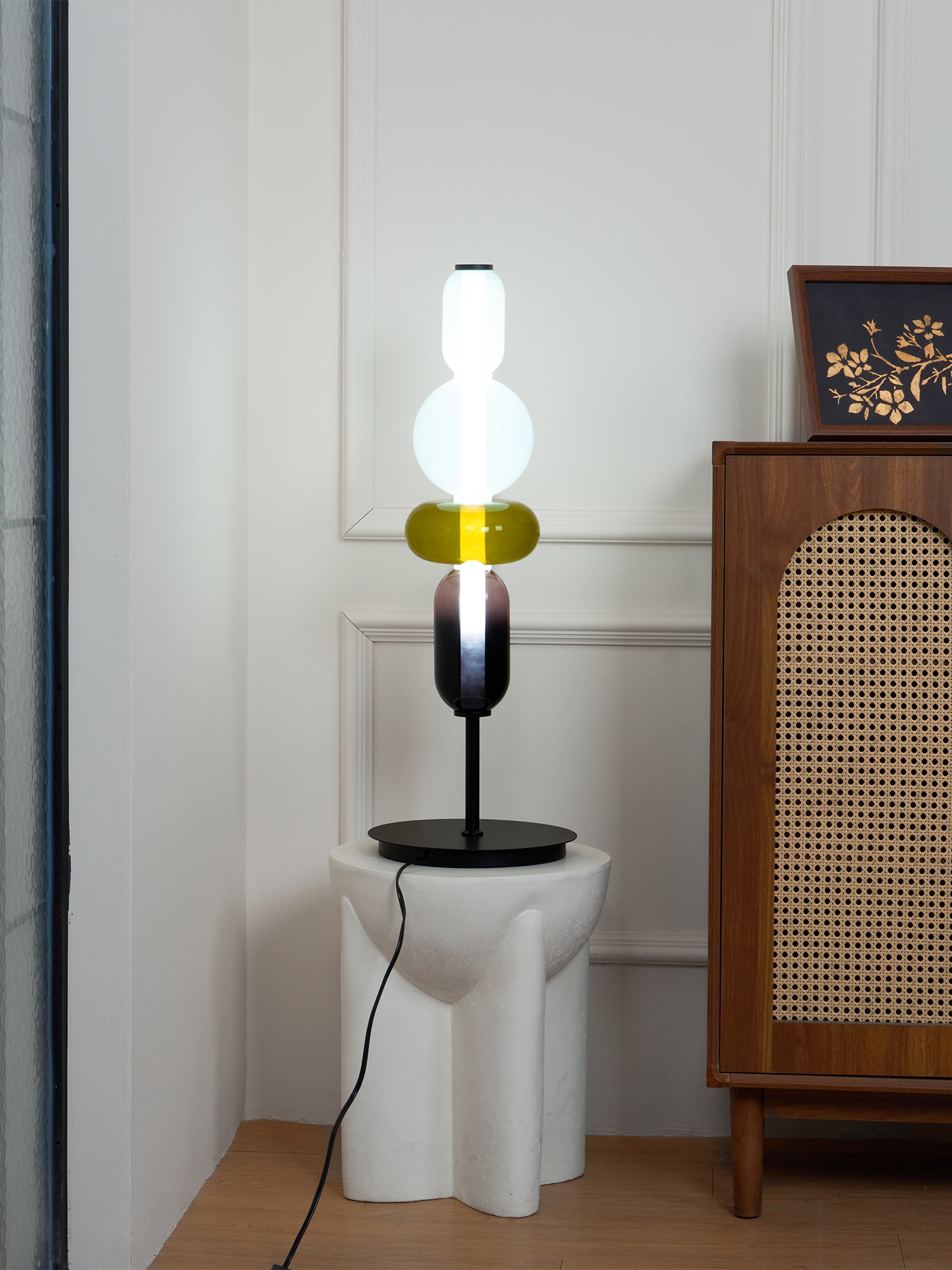 Elegant Candied Glass Table Lamp - Modern Home Decor for Living Room, Bedroom & Office - Perfect for Ambient Lighting & Cozy Atmosphere