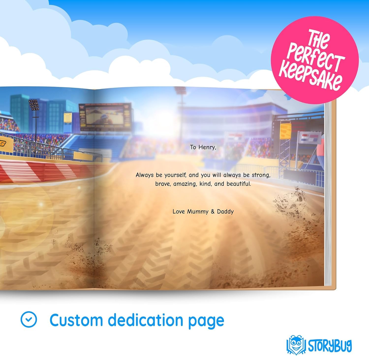 Personalized Monster Truck Story Book for Kids - Custom Children's Book with Name in The Story, 11x8.5 Inch Blue Hardcover | Perfect Birthday Gift, Bedtime Reading & Early Learning Adventure