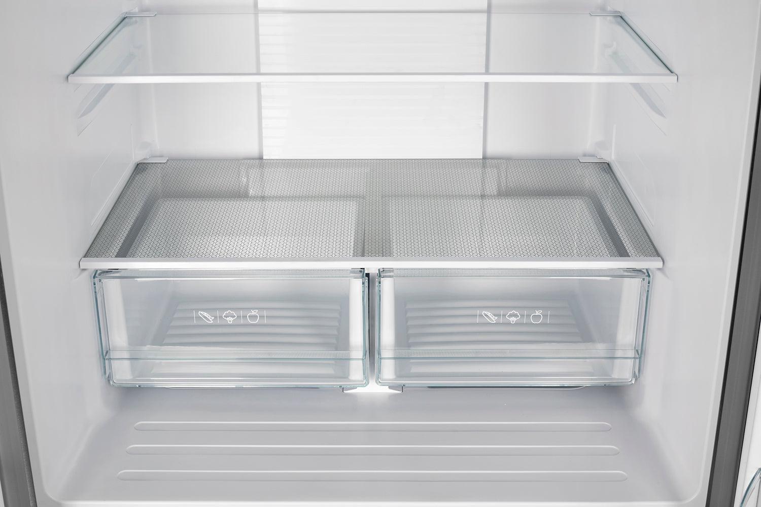 Forno Gallipoli 31 Inch 17.5 Cubic Feet French Door Refrigerator with Built-In Ice Maker - Stainless Steel with Decorative Grill Trim Kit (FFFFD1974 35SG) - Perfect for Modern Kitchens, Entertaining & Large Families