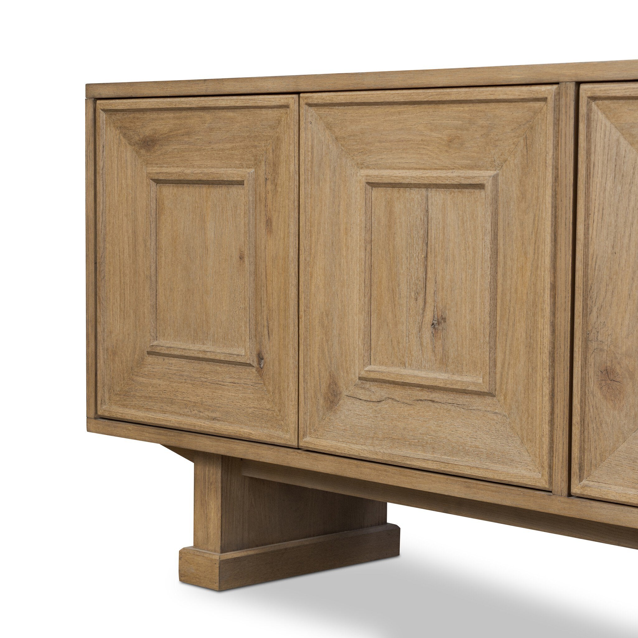 Adela Sideboard - Modern Drifted Oak Veneer Buffet Cabinet for Dining Room & Living Room Storage