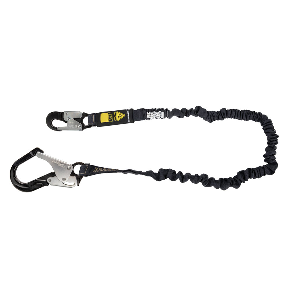 Arc Flash 6ft Internal Energy Absorbing Safety Lanyard - Aramid Fiber Construction with Aluminum Rebar Hook - Fall Protection for Electrical Workers & Industrial Safety Gear