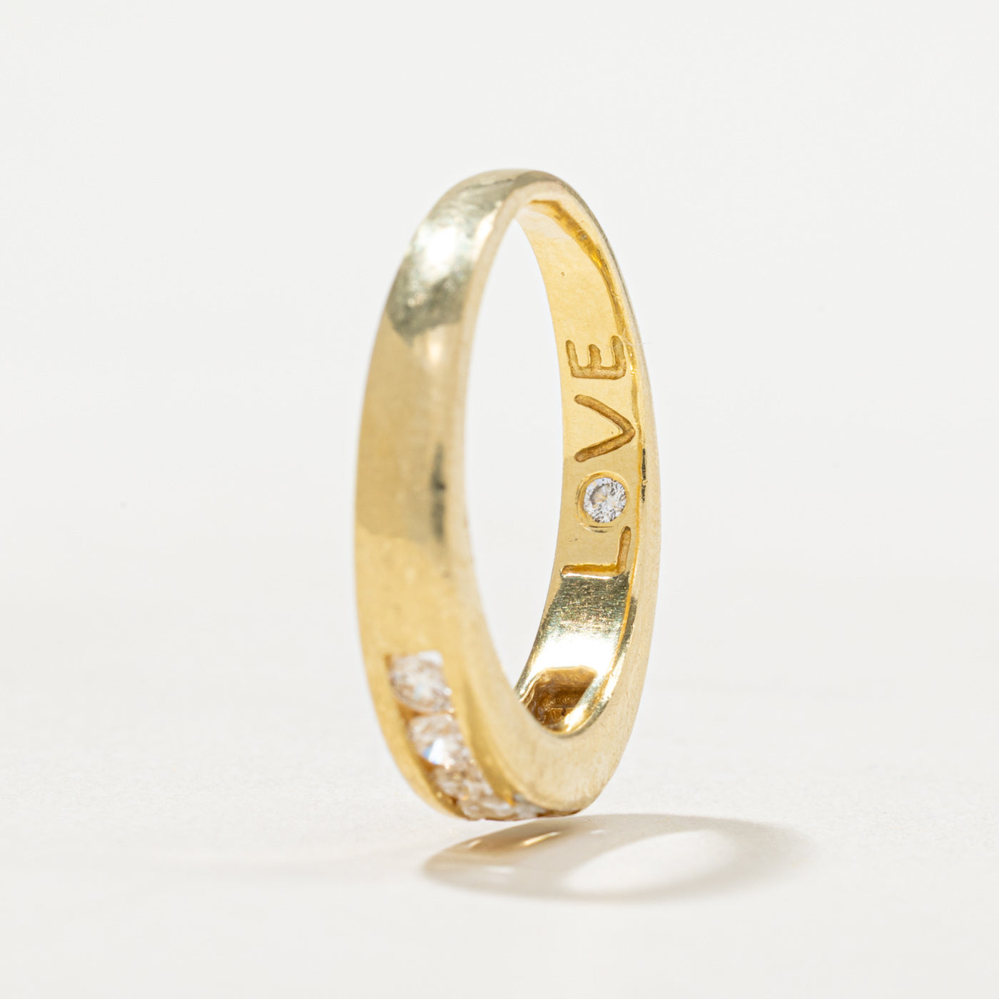 Channel Set Semi Eternity Diamond Wedding Band | 0.29ctw Round Cut Diamonds | Size 6 | Perfect for Anniversary Gifts & Bridal Jewelry
