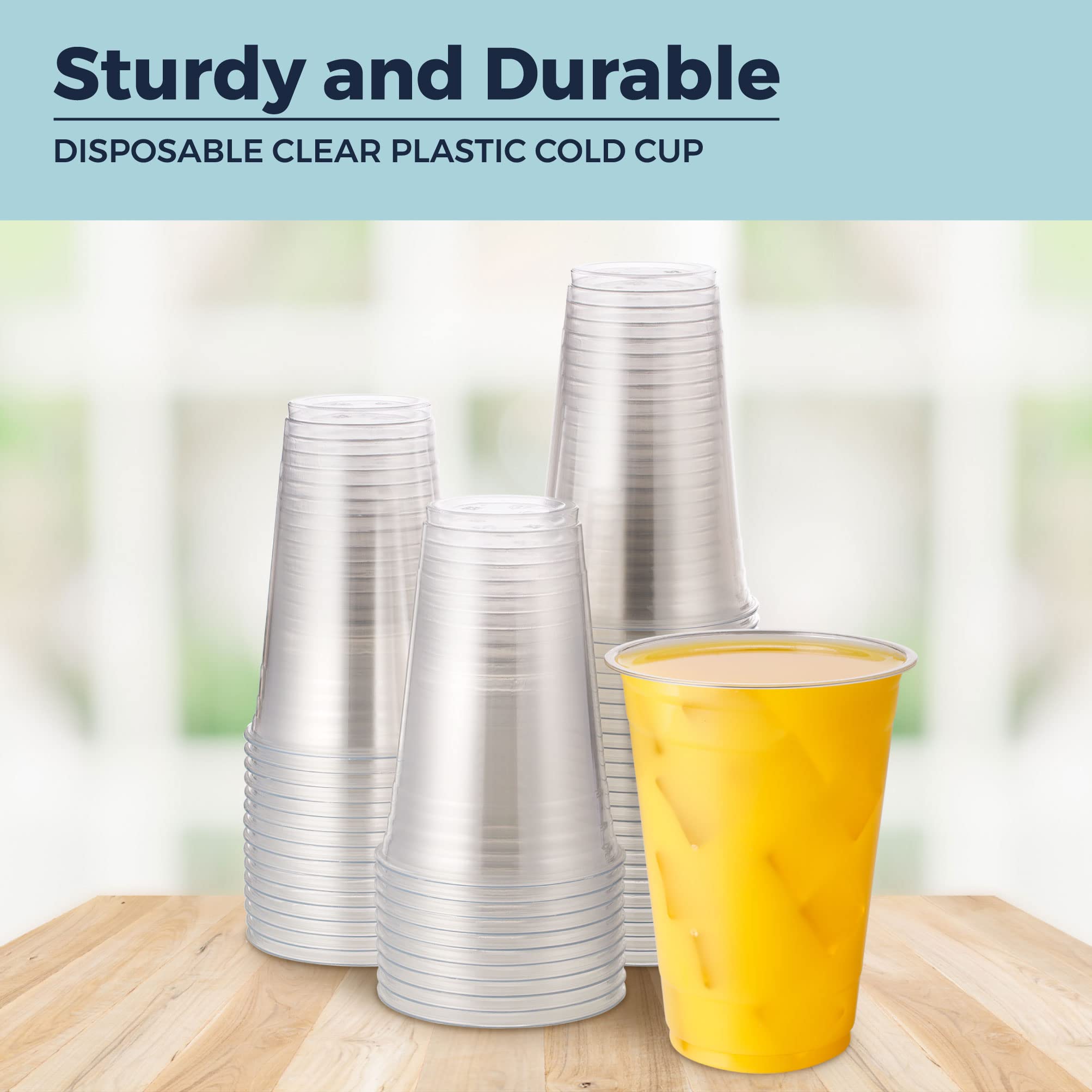 HAKOWARE by Harvest Pack 1000-Count 20oz Ultra Clear Disposable Plastic Cups - Perfect for Weddings, Parties, Cocktails, Iced Coffee & Cold Beverages - Ideal for Home Entertaining, Cafes, and Restaurants