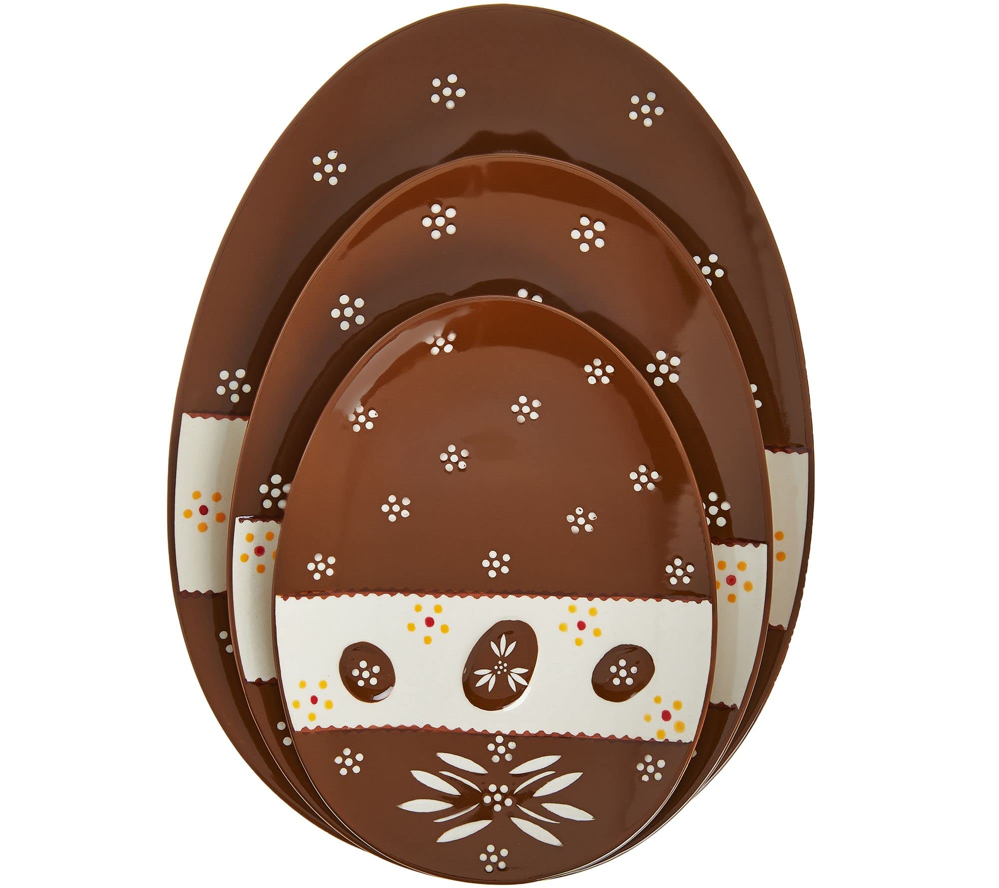 Temp-tations Set of 3 Nested Egg Plates - 12