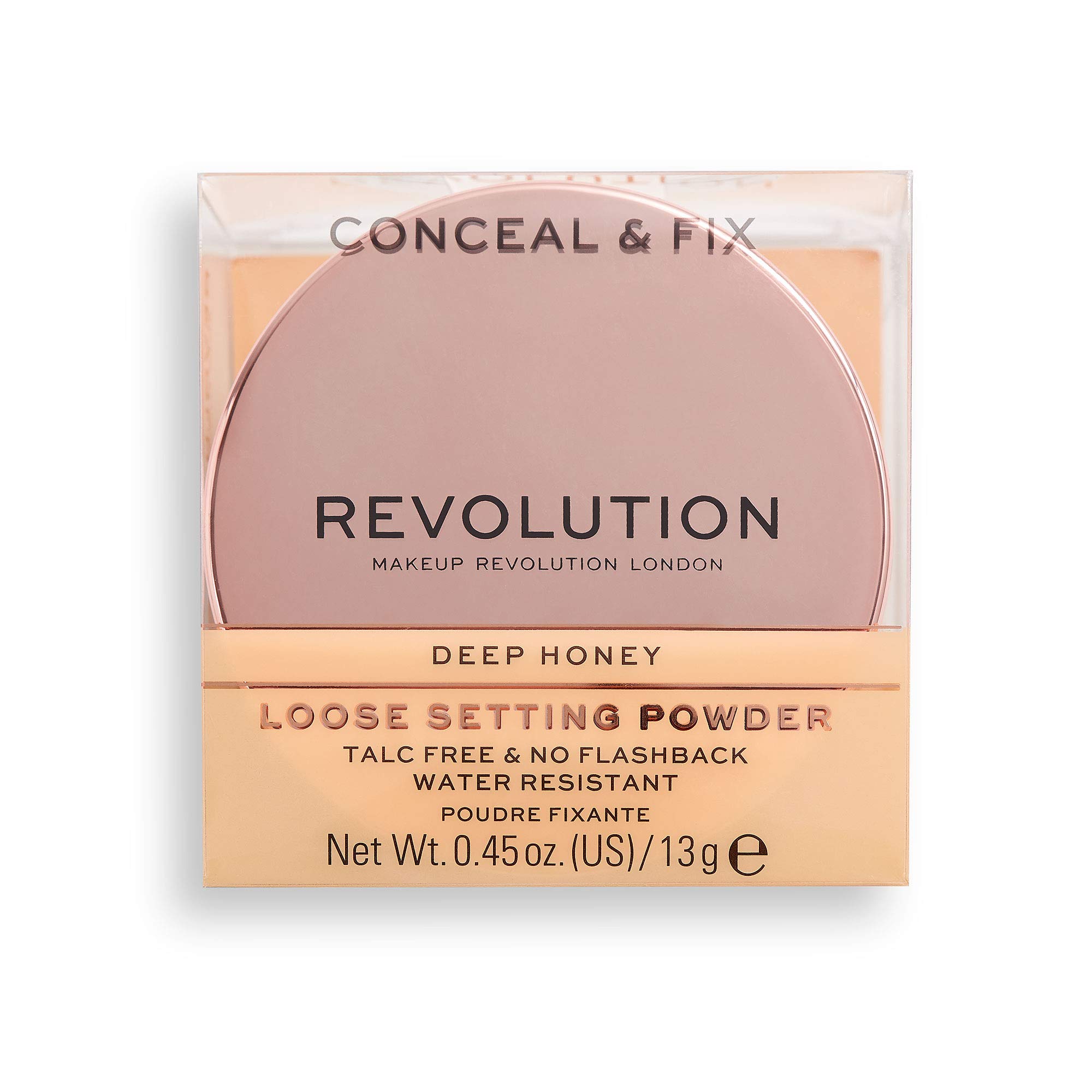 Makeup Revolution Conceal & Fix Setting Powder - Deep Honey for Flawless Finish | Oil Control & Long-Lasting Makeup | Perfect for Daily Wear & Special Occasions