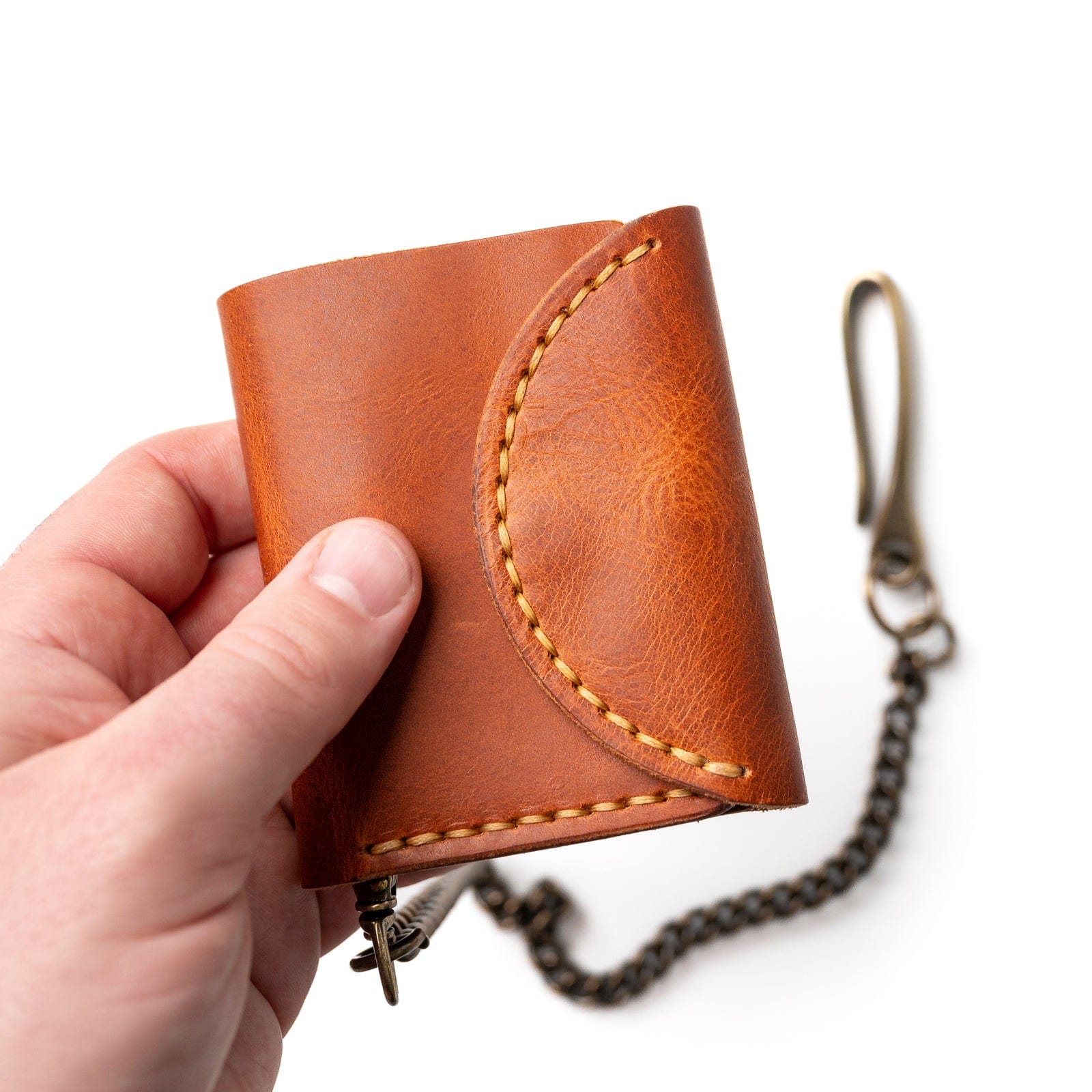 Genuine Leather Biker Wallet for Men - RFID Blocking Slim Minimalist Design - Perfect for Motorcycle Riders & Everyday Carry
