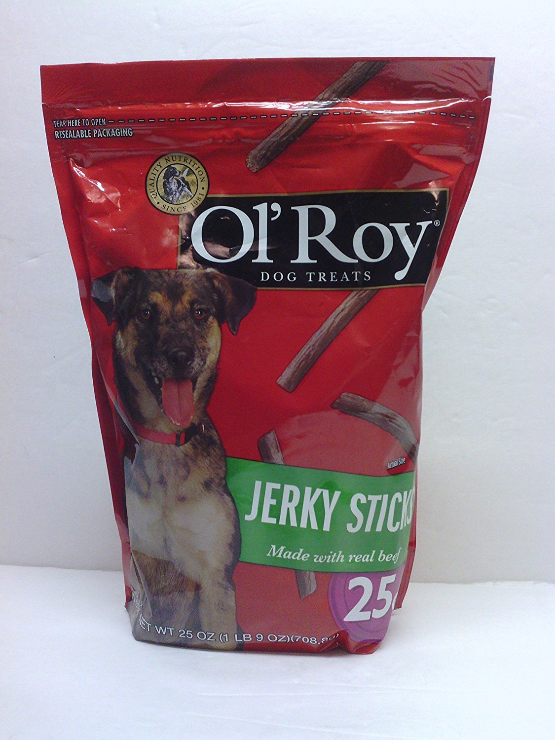 Ol Roy Snack Stix Beef Flavor Dog Treats - 25oz Bag | Natural & Delicious Training Rewards for Dogs | Perfect for Training, Rewarding & Bonding with Your Pet