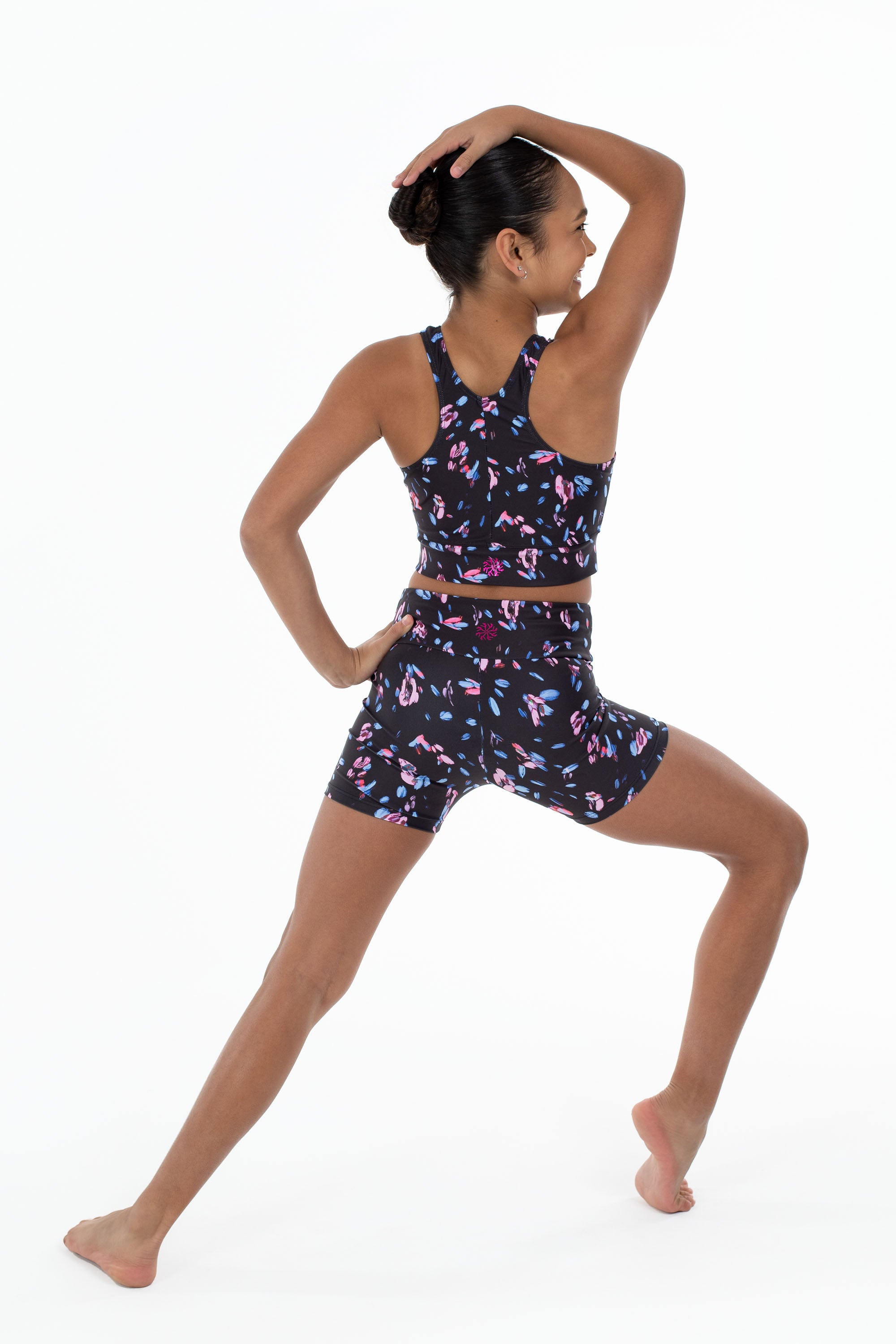 BLOCH X Flo Active Nicole Bike Shorts - High Waist Workout Shorts for Women, Comfortable & Breathable Cycling Shorts - Perfect for Yoga, Running, Gym & Outdoor Activities