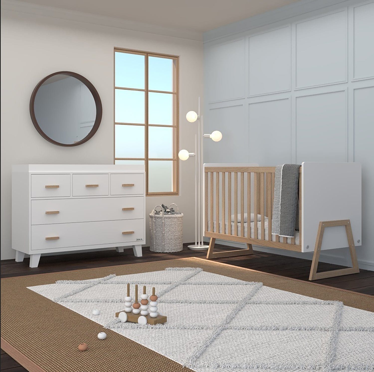 3-in-1 Convertible Baby Crib with Changing Table & Storage - Safe Toddler Bed for Nursery Room | Perfect for Newborns, Infants & Growing Kids