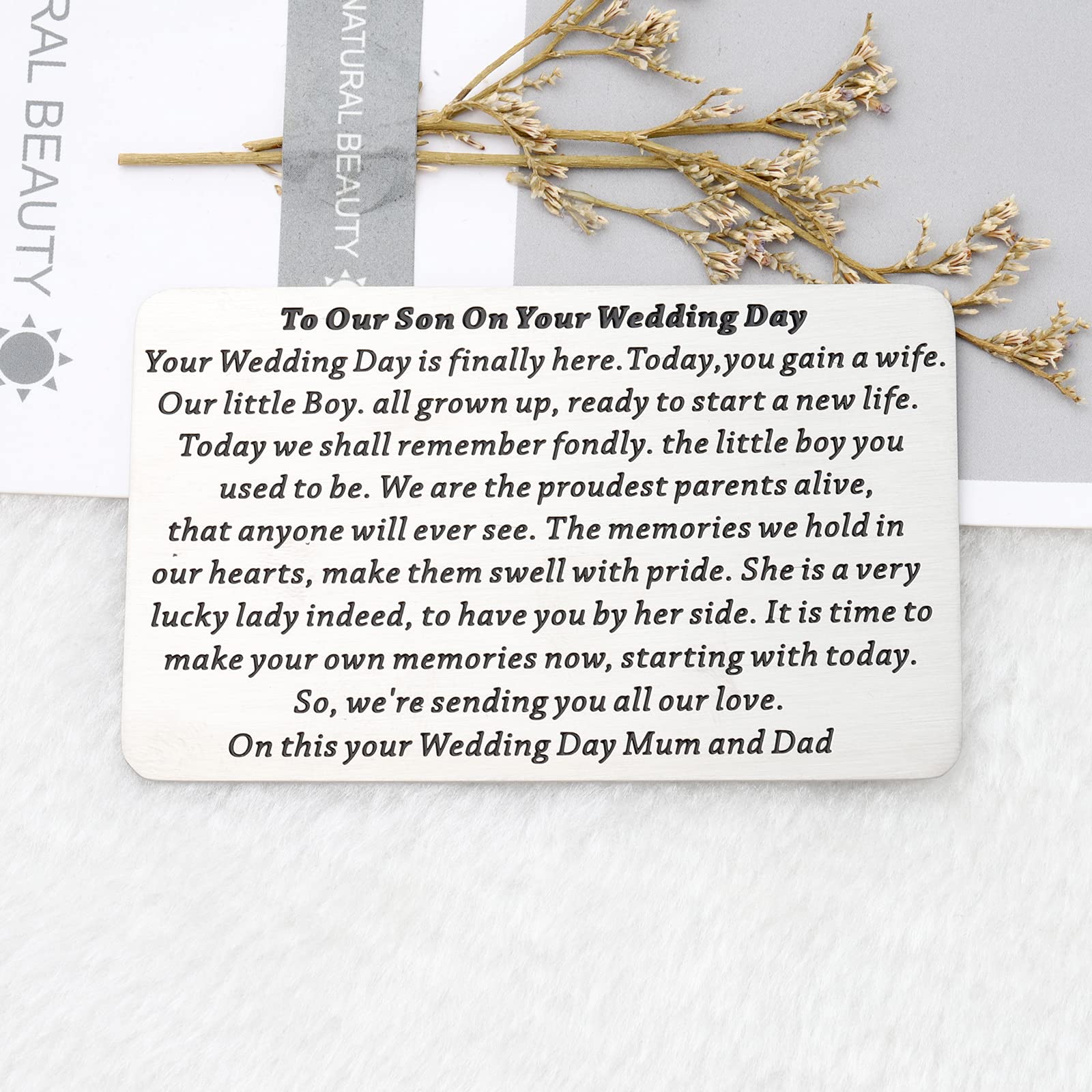 WSNANG Elegant Wedding Card Holder from Mom & Dad - Perfect for Bridal Shower, Wedding Day & Anniversary Gifts