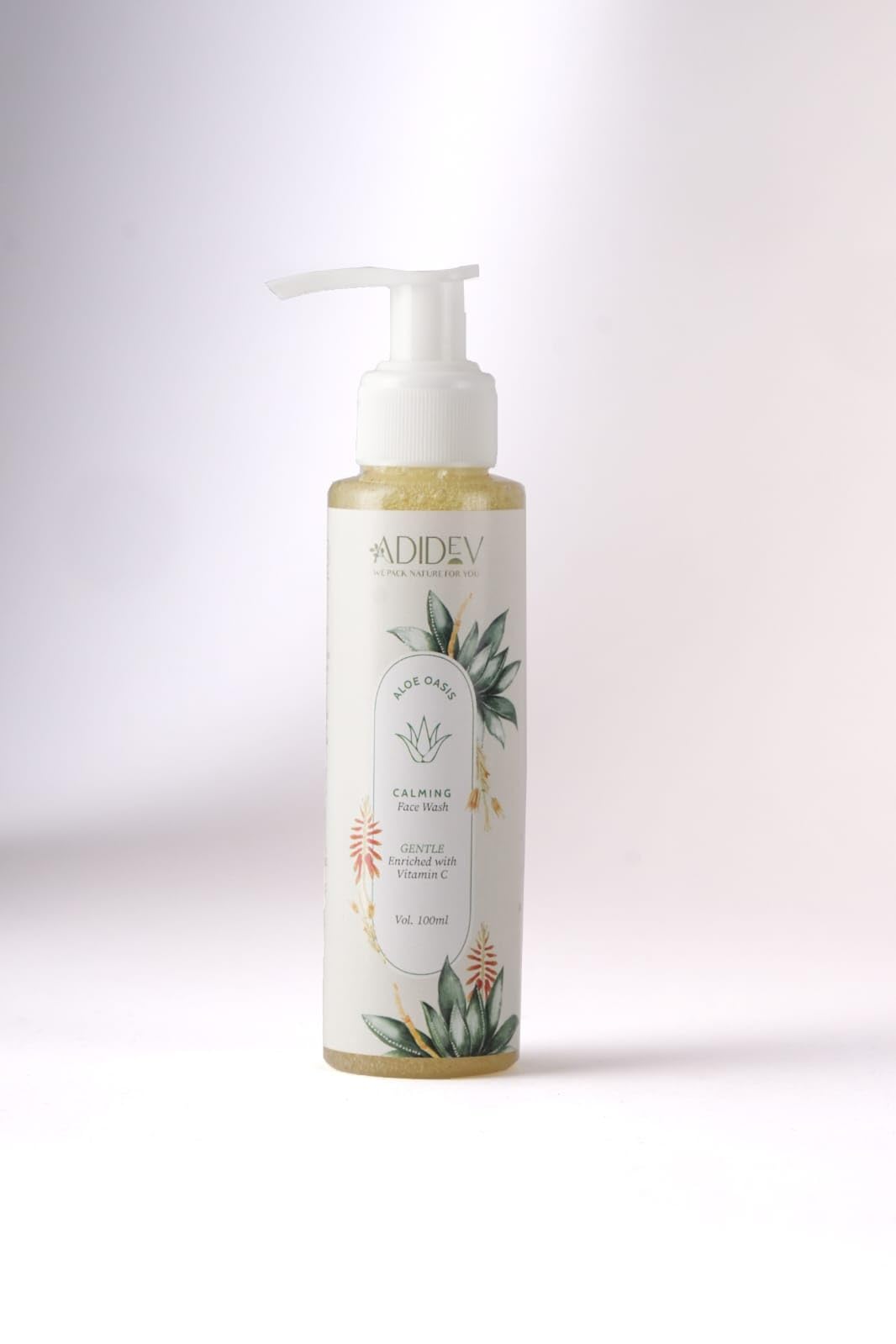 Organic Aloe Vera Face Wash for Acne & Sensitive Skin - Hydrating & Soothing Facial Cleanser for Daily Skincare Routine - Perfect for Morning & Night Use