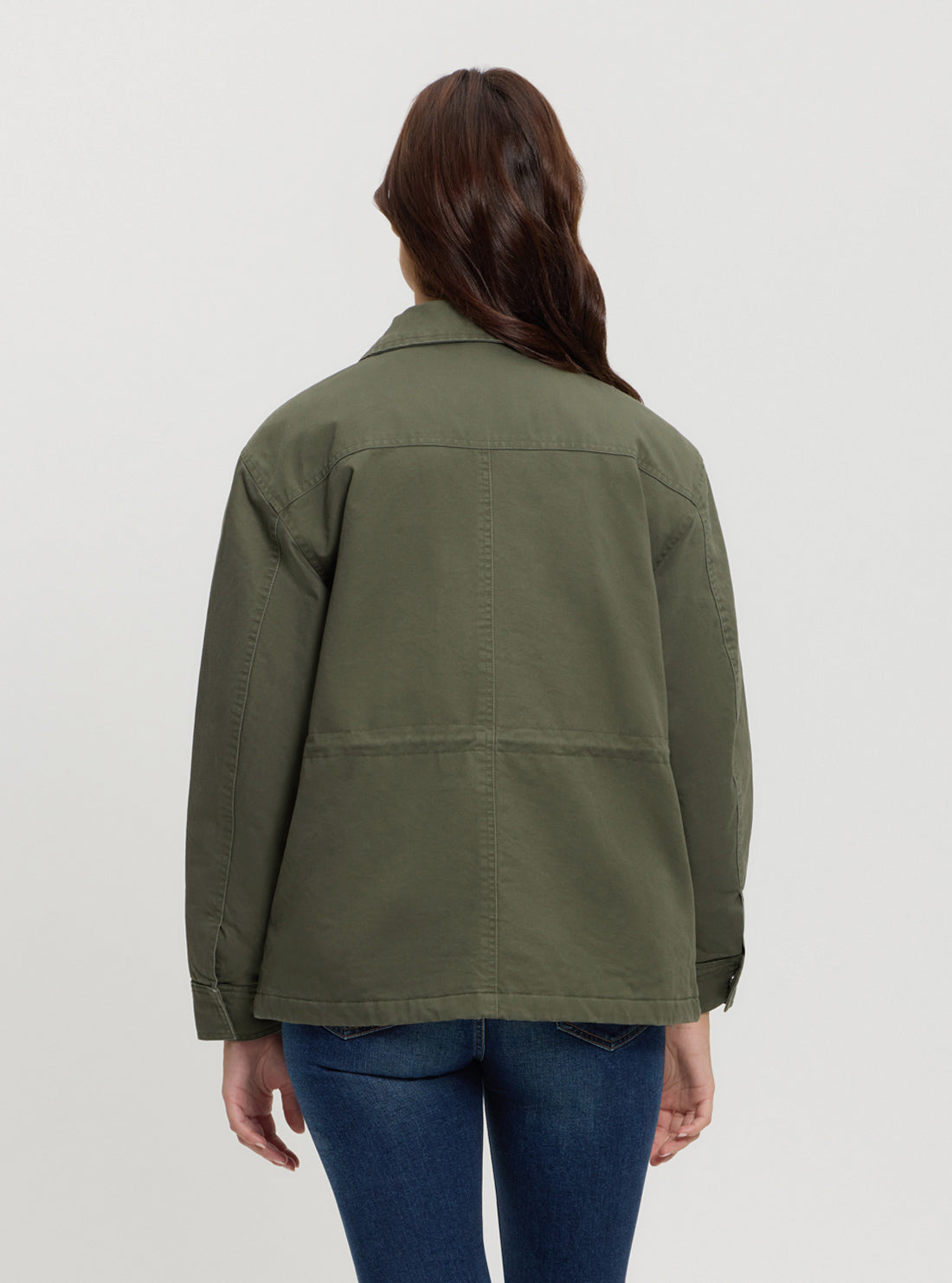 Guess Women's Green Utility Jacket - Lightweight Water-Resistant Outdoor Jacket for Hiking, Travel & Casual Wear