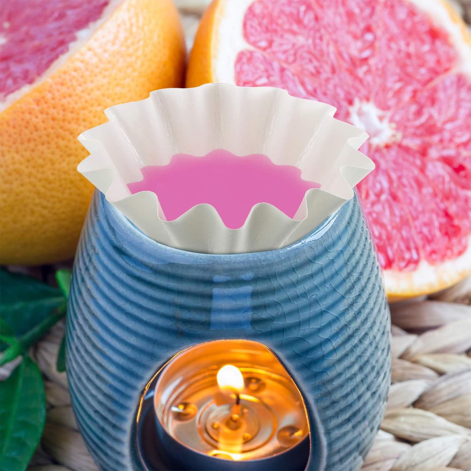Boao Reusable Wax Warmer Liners - 25 Pack Leakproof Wax Melt Cups for Electric Scented Candle Warmers & Burners - White Wax Paper Holders for Home Aromatherapy, Spa Relaxation and Holiday Decor