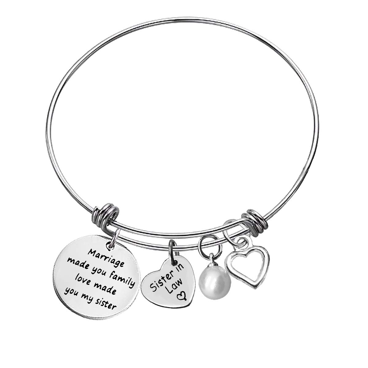 Beautiful Sister-in-Law Bracelet - Thoughtful Wedding, Christmas & Birthday Gift for Sister-in-Law - Symbol of Family Love & Bond - Perfect for Special Occasions & Everyday Wear