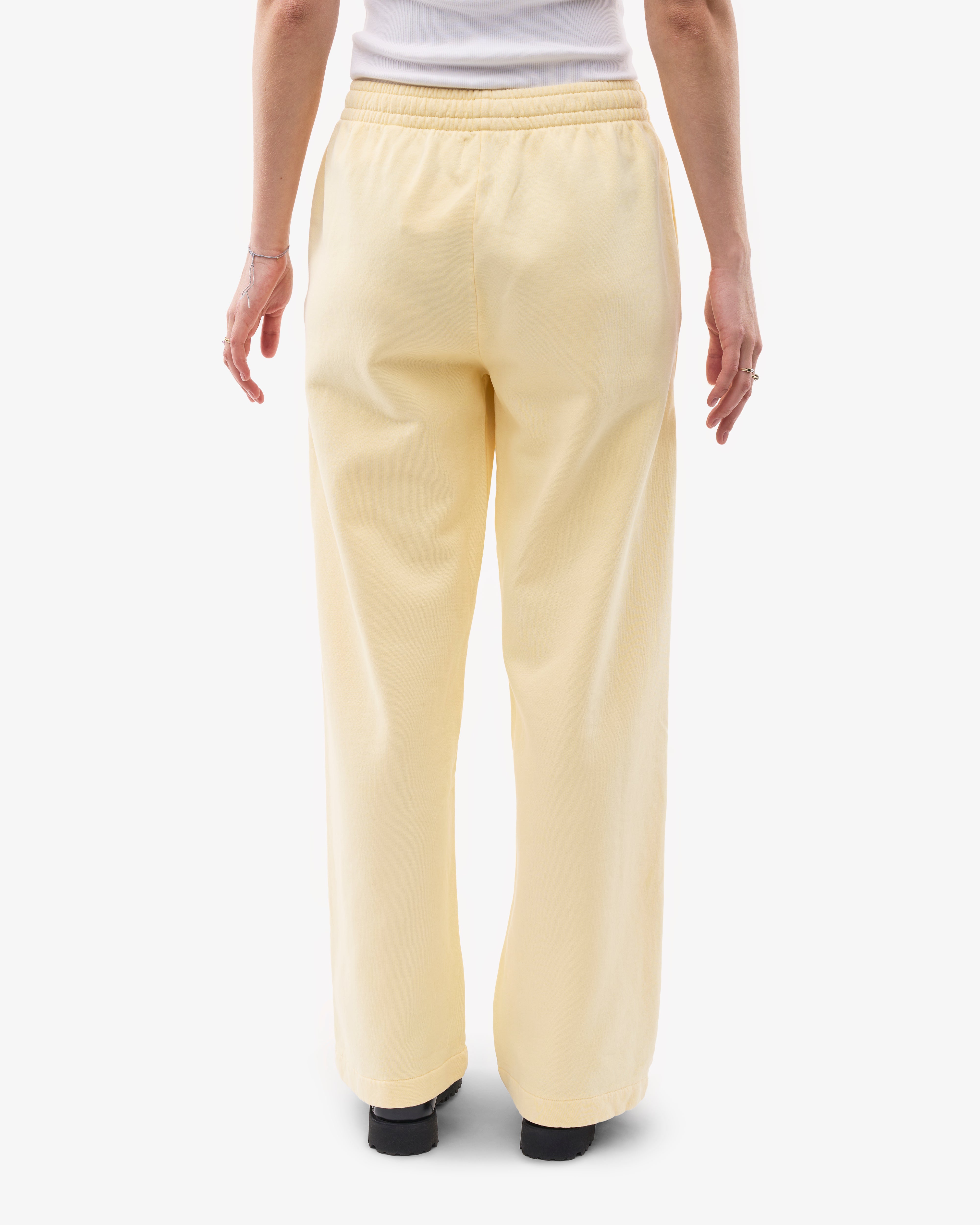 Organic Straight Leg Sweatpants for Women - Soft Yellow Comfortable Lounge Pants - Perfect for Yoga, Running Errands & Relaxing at Home