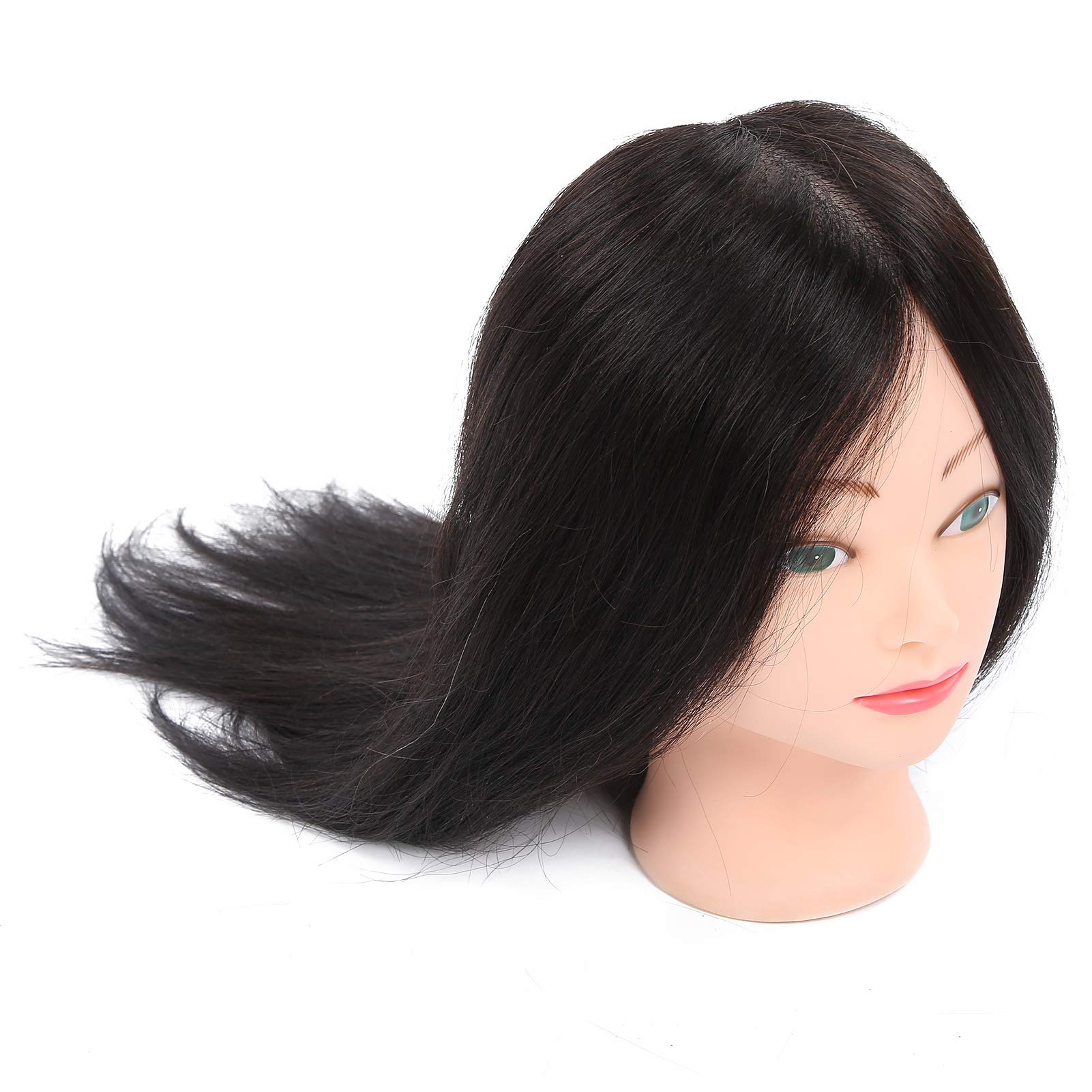 Professional Real Hair Mannequin Head for Hairstyling Practice - Soft & Delicate Cosmetology Training Head for Barbers, Stylists & Students | Perfect for Salon Training, Wig Styling & Haircut Practice