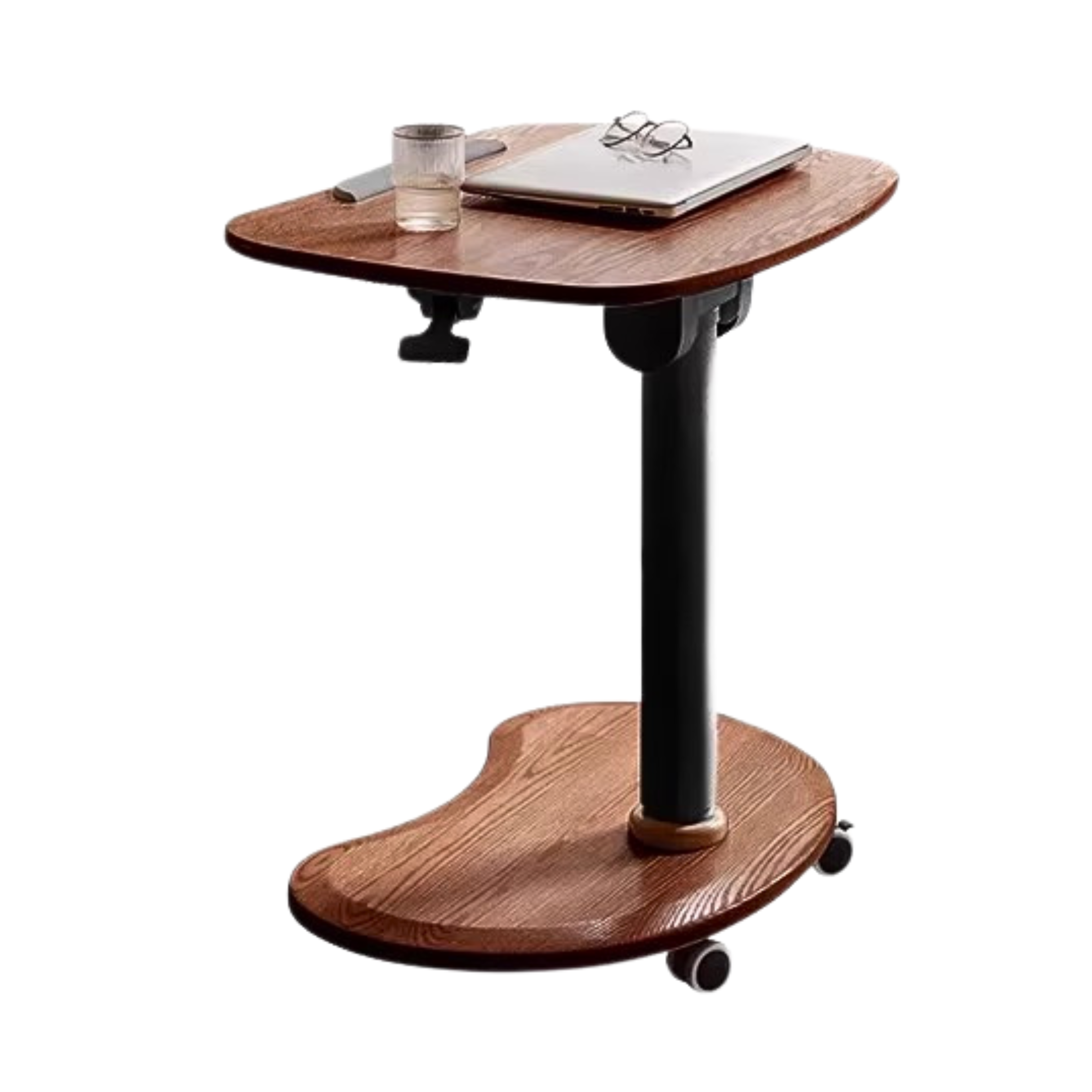 Ergonomic Oak Solid Wood Pneumatic Adjustable Standing Desk - Height Adjustable Home Office Desk for Work from Home & Study - Perfect for Remote Work, Gaming & Crafting