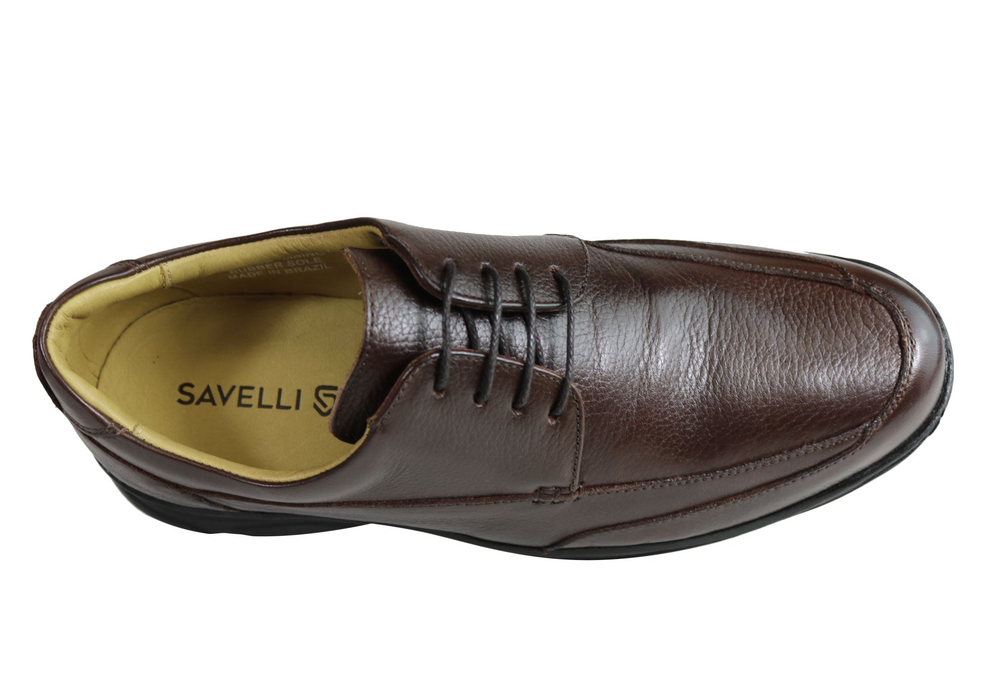 Savelli Angus Men's Comfortable Leather Lace-Up Dress Shoes - Handcrafted in Brazil - Perfect for Business, Office & Formal Occasions