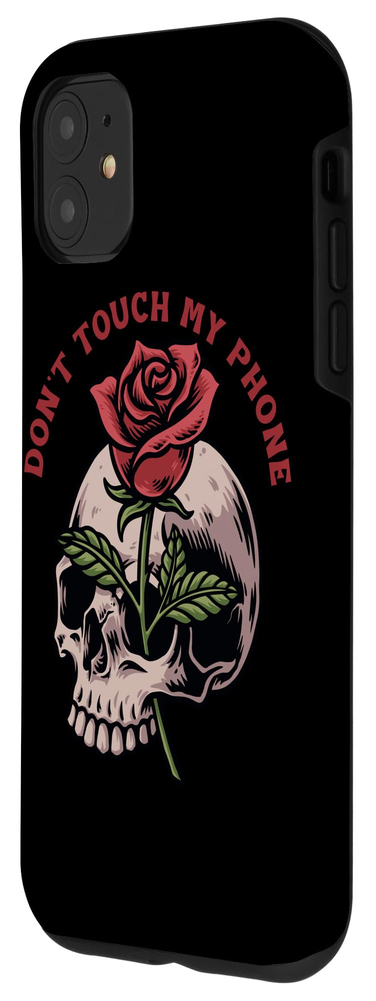 iPhone 11 Case - Skull Rose Flower Skeleton Design Protective Phone Cover | Perfect Gift for Halloween, Gothic Lovers & Unique Style Enthusiasts | Durable Protection for Everyday Use