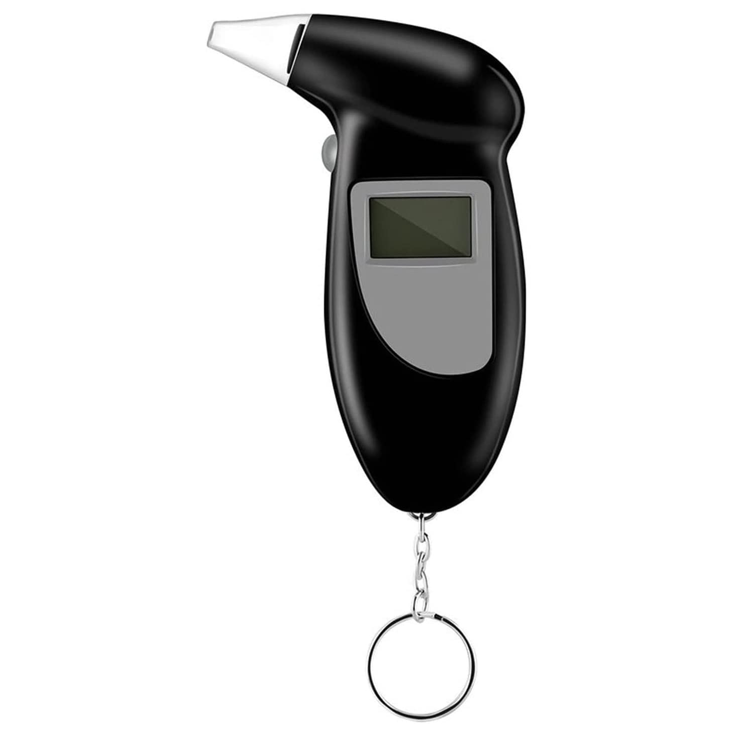 Portable Digital Breathalyzer Keychain - Professional Alcohol Tester with LCD Display, Audible Alert & 4 Mouthpieces - Personal & Workplace Use for Bars, Parties, and Road Safety