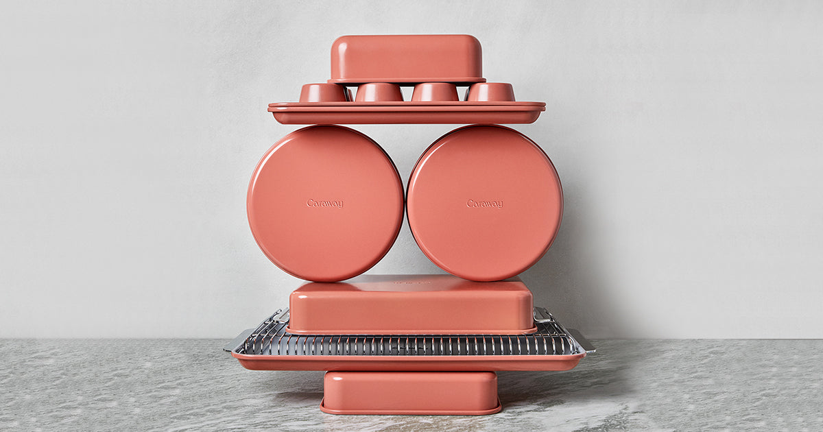 11-Piece Non-Toxic Ceramic Coated Bakeware Set - Oven Safe Nonstick Baking Dishes for Cakes, Cookies & Roasting - Perfect for Home Baking & Holiday Cooking