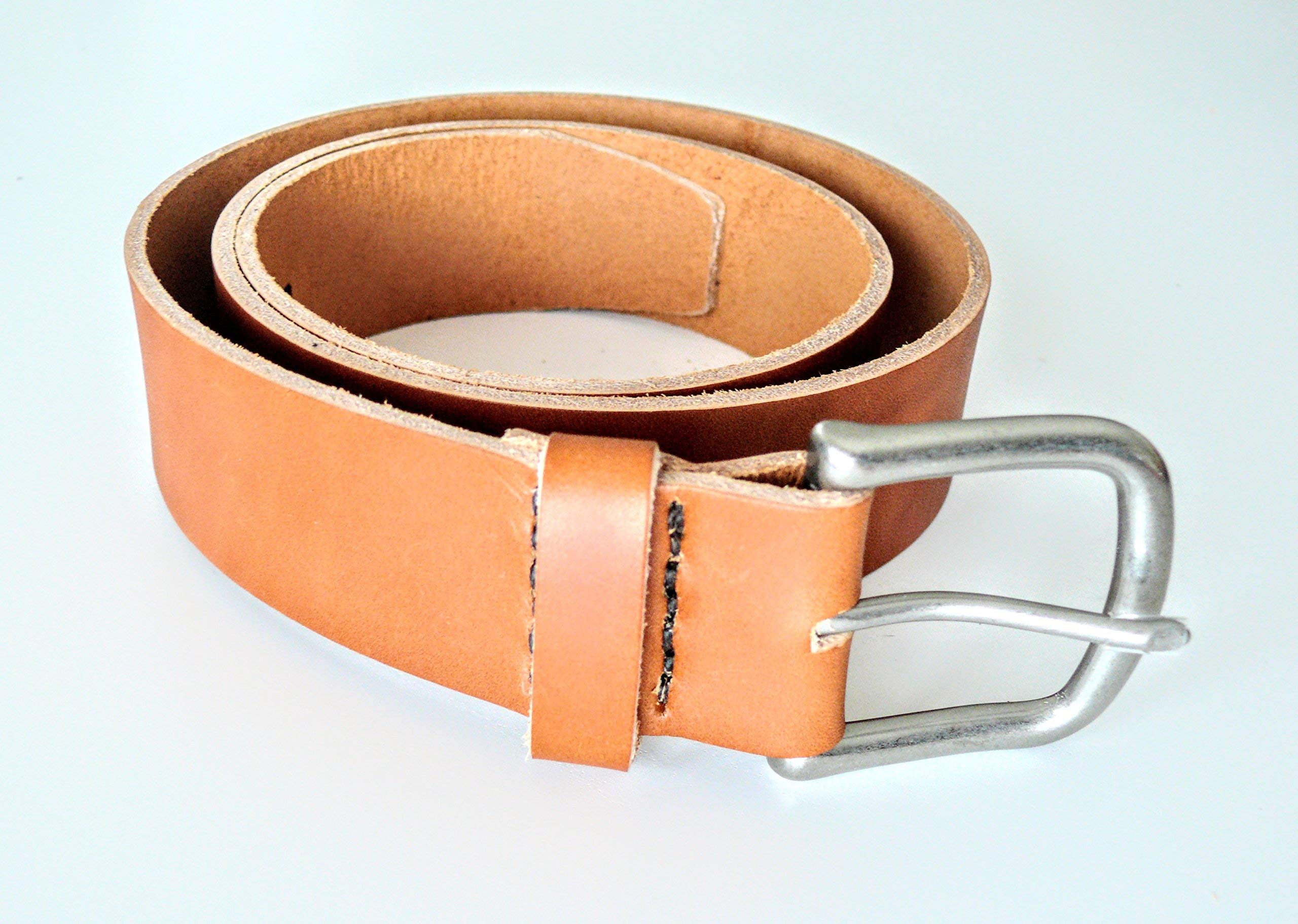 Premium Genuine Full Grain Leather Belt for Men - Handcrafted Wickett & Craig Leather - Brown Dress Belt - Perfect Gift for Husband, Anniversary & Special Occasions - Ideal for Office, Formal Events & Everyday Wear