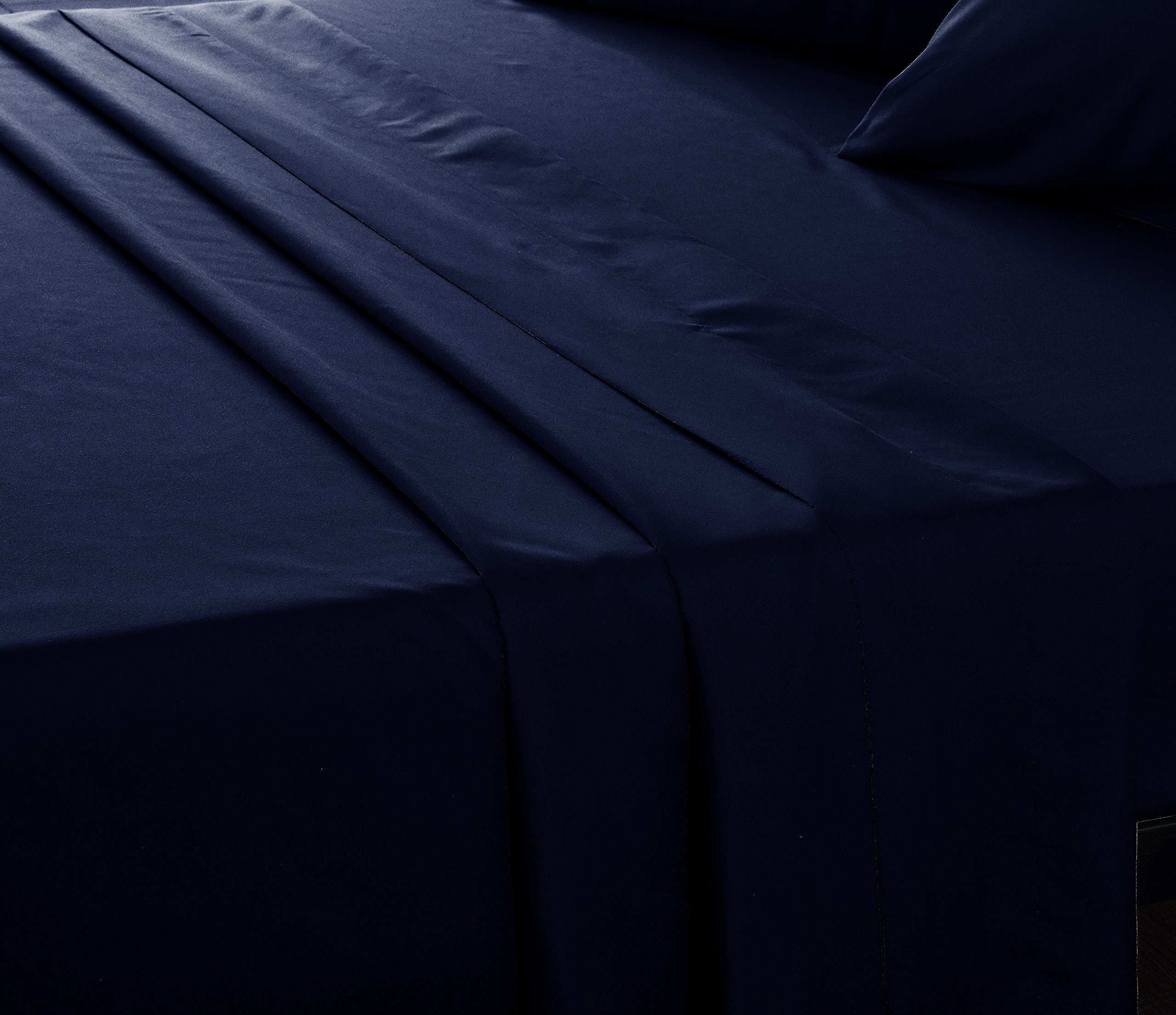 OBA HOME Microfiber Bed Sheet Set - Twin Size (Navy Blue) | Ultra Soft & Breathable Bedding | Perfect for Kids Rooms, Dorms & Guest Bedrooms