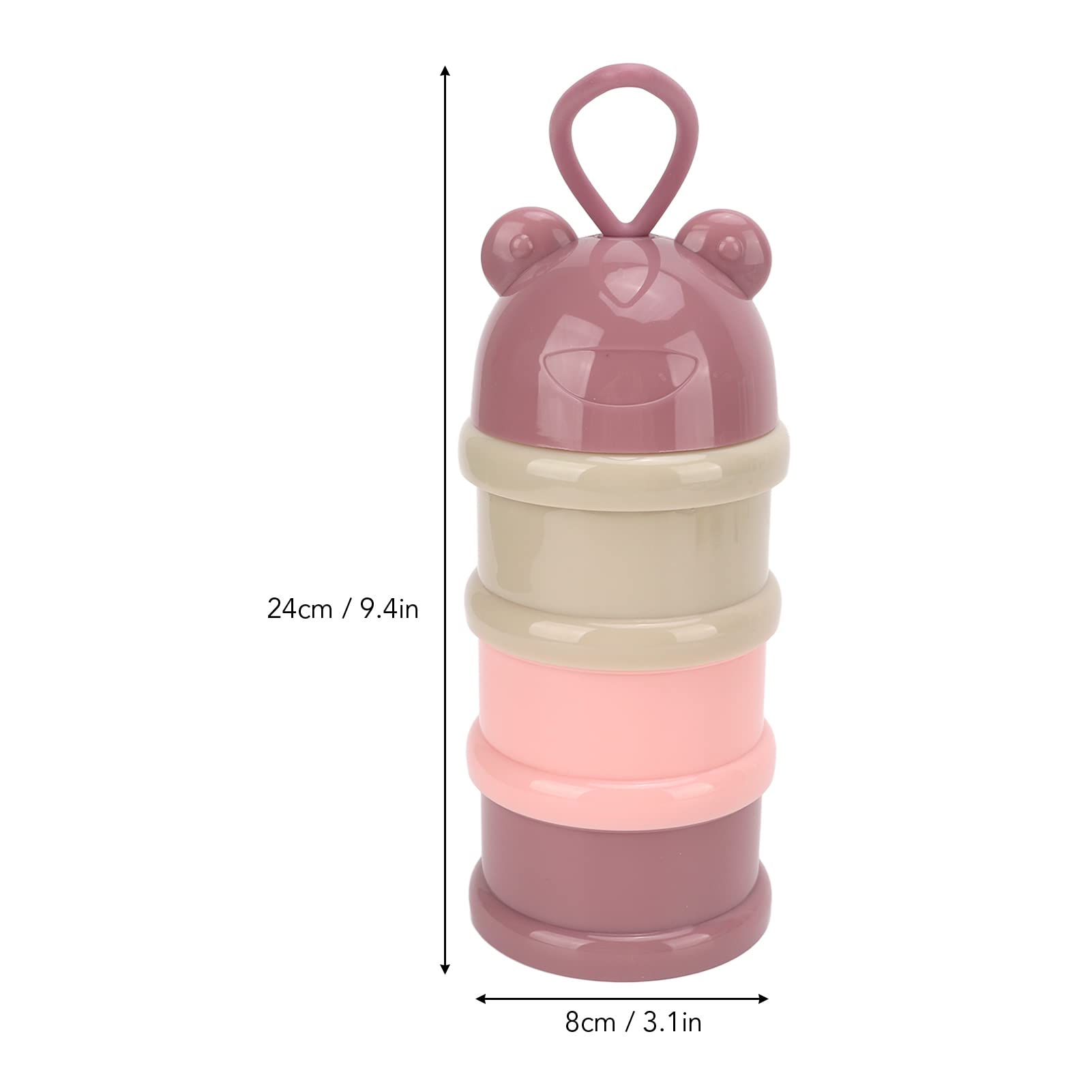 3-Layer Baby Formula Dispenser - Portable Stackable Rotating Milk Powder Container with Detachable Parts for Travel & Storage | Light Blue | Ideal for On-the-Go Feeding, Baby Snacks Organization & Diving Trips